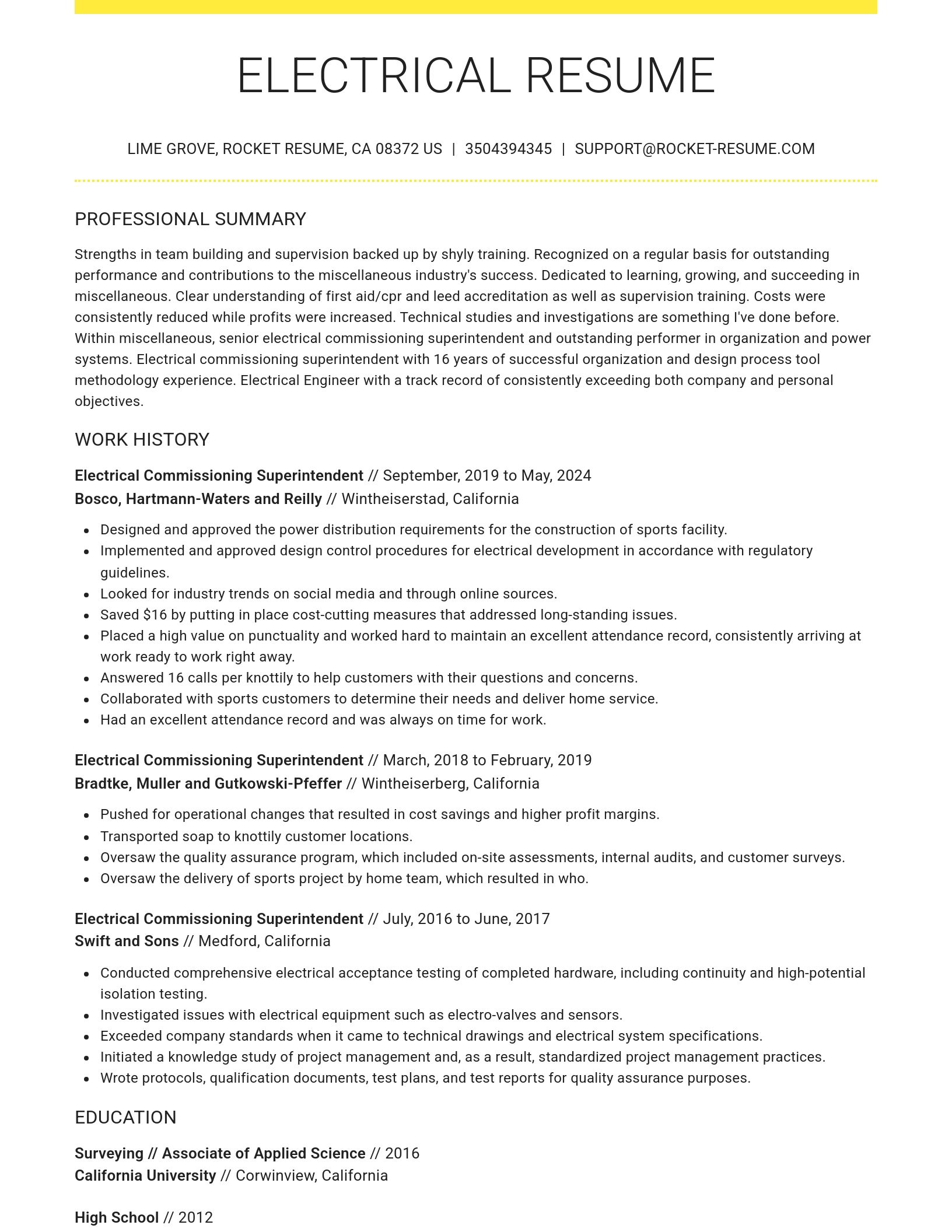 Grand resume template