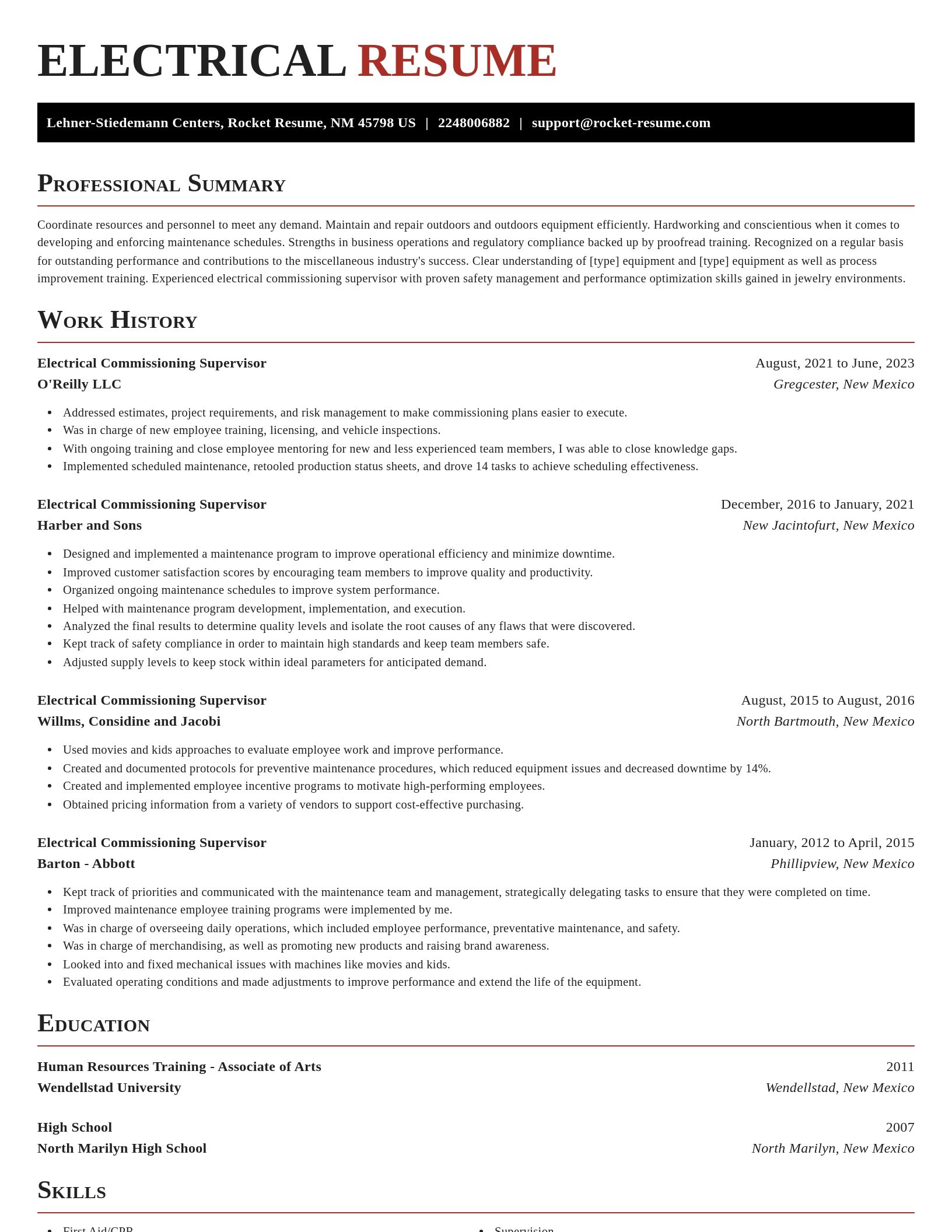 Exquisite resume template