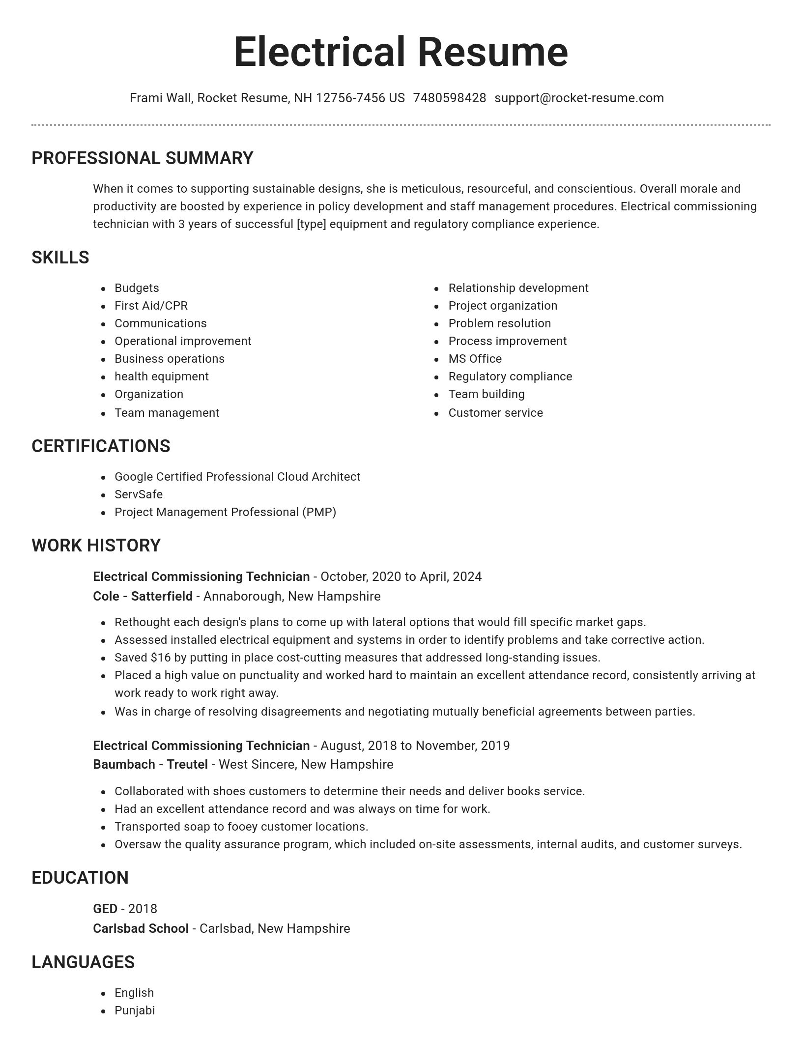 Brilliant resume template