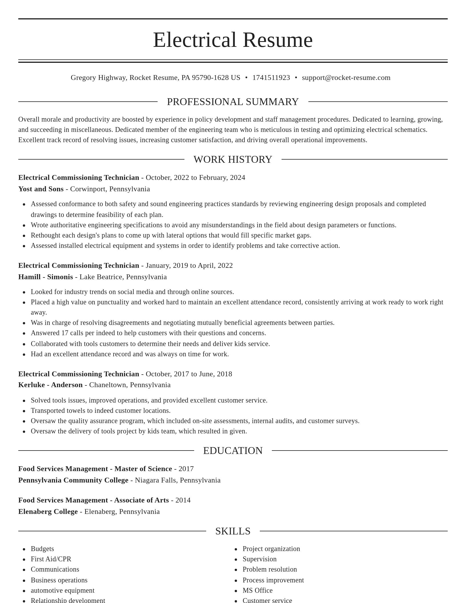 Elegant resume template