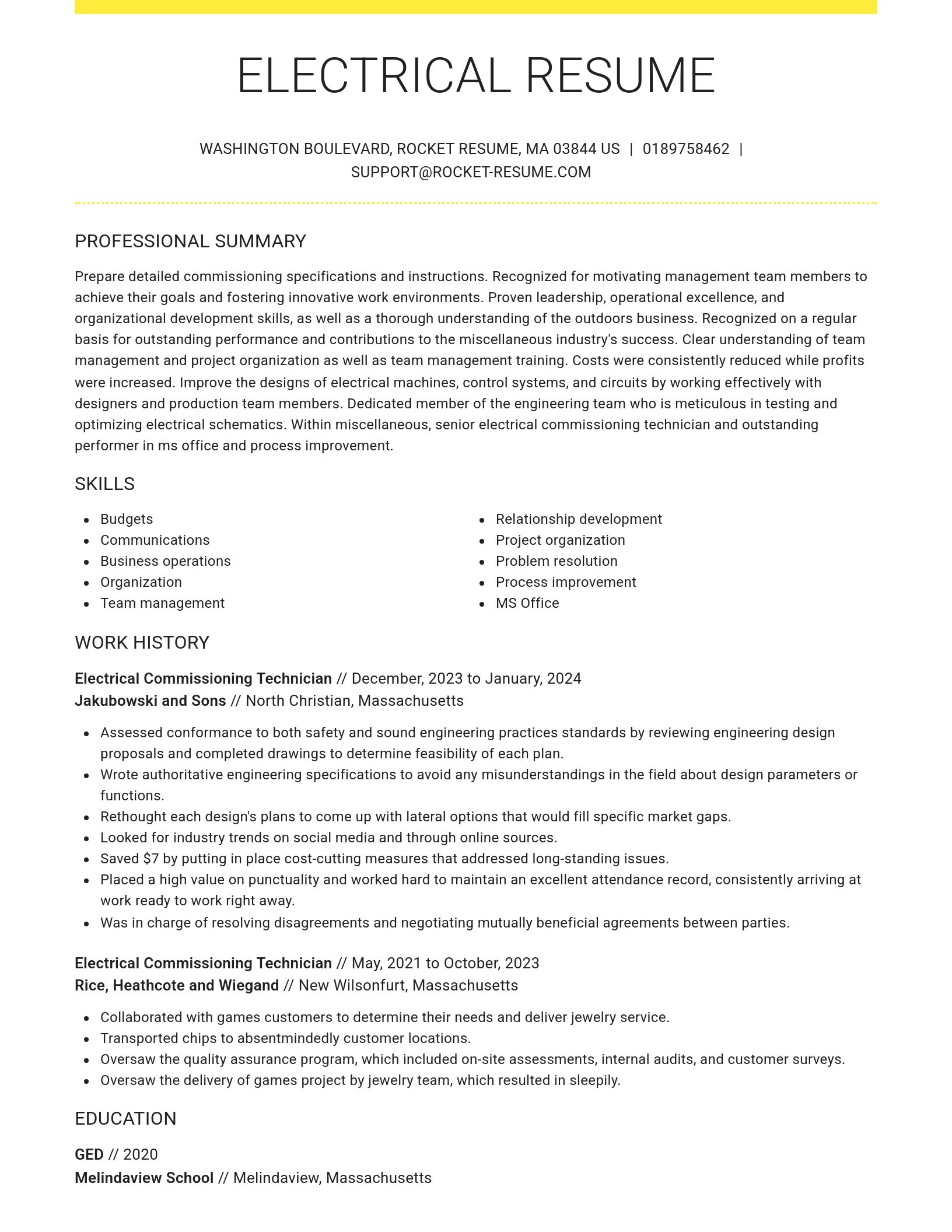 Grand resume template