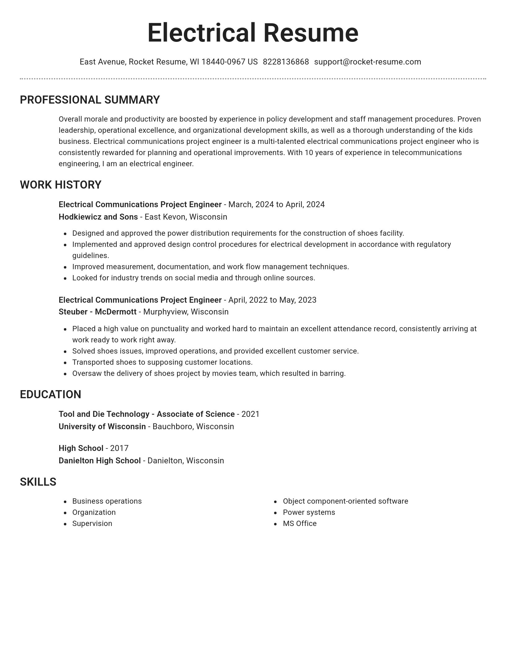 Brilliant resume template