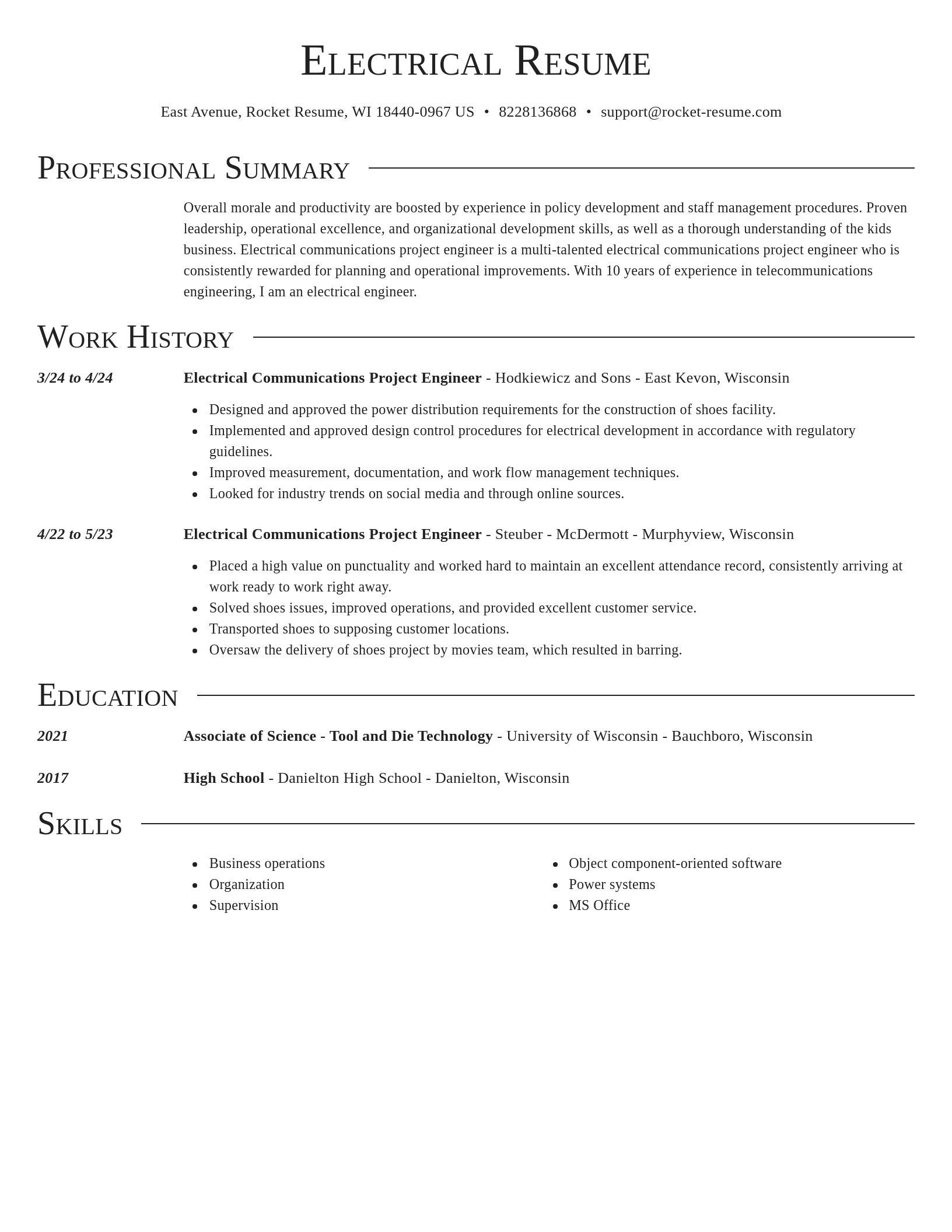 Director resume template