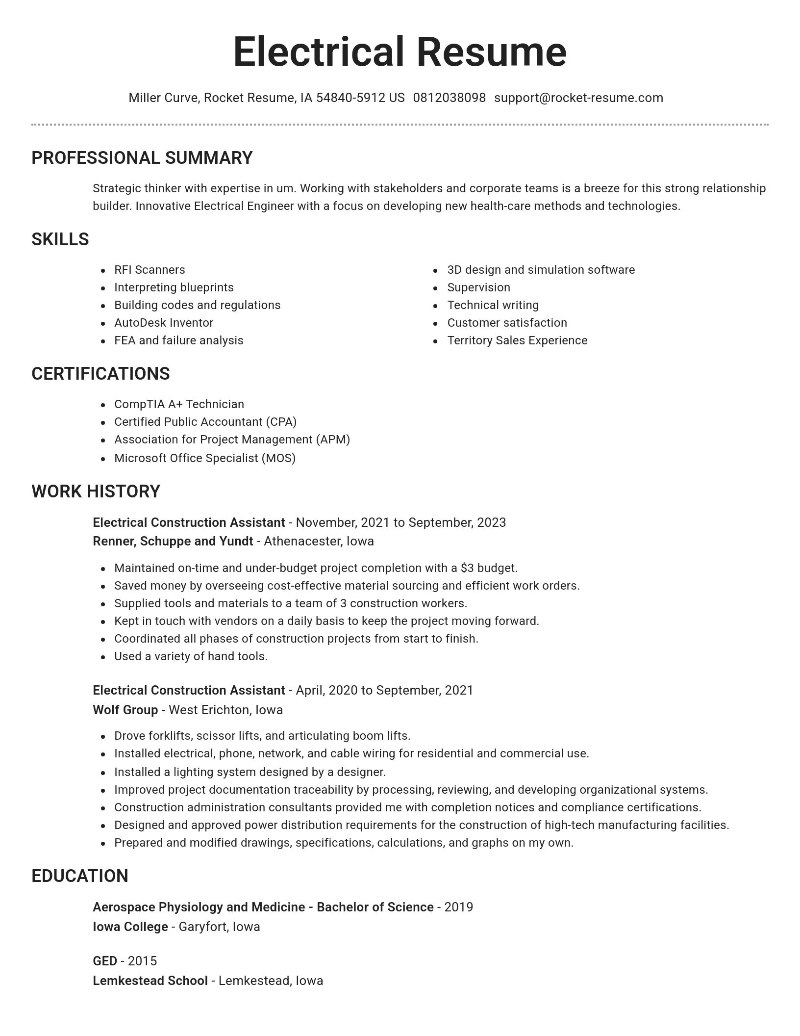 Brilliant resume template