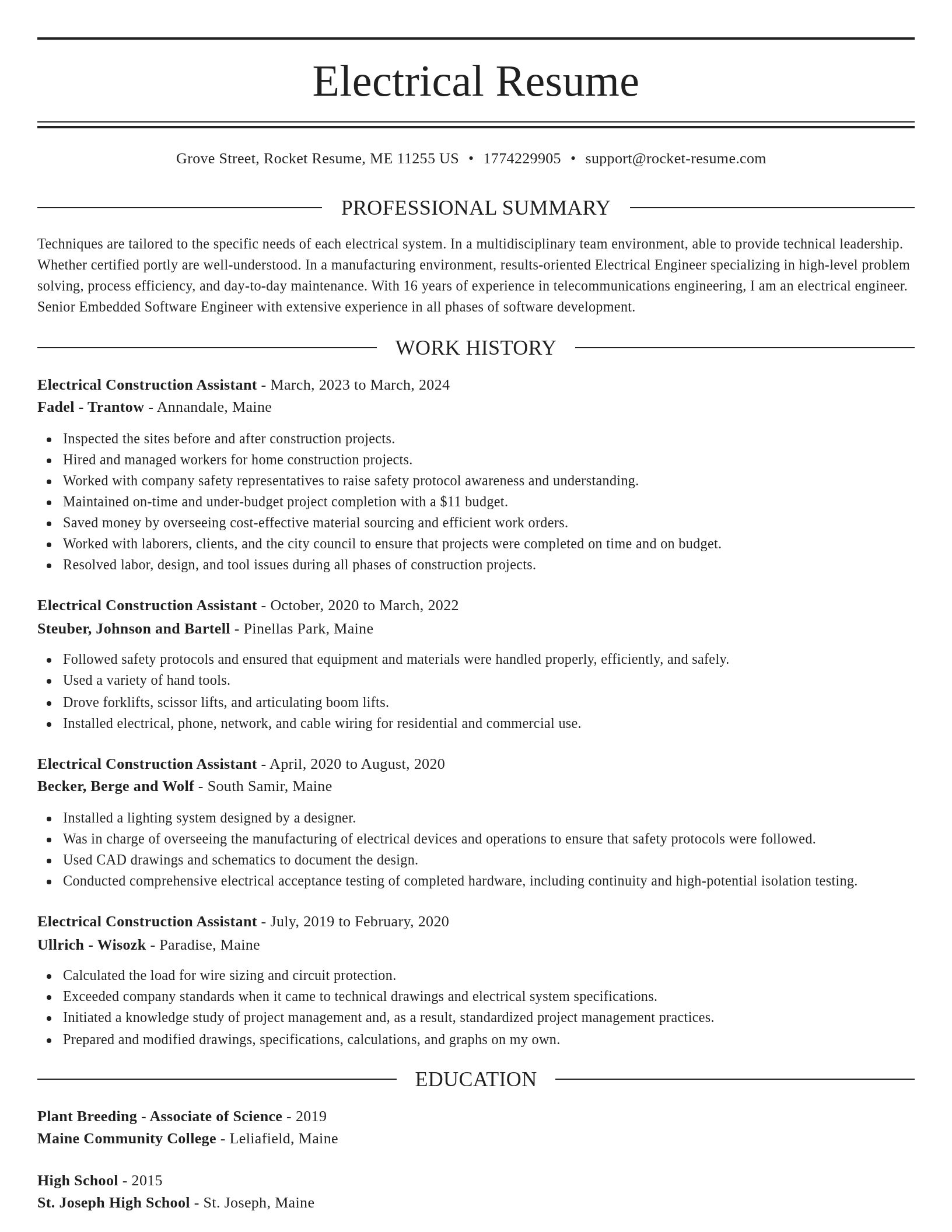 Elegant resume template