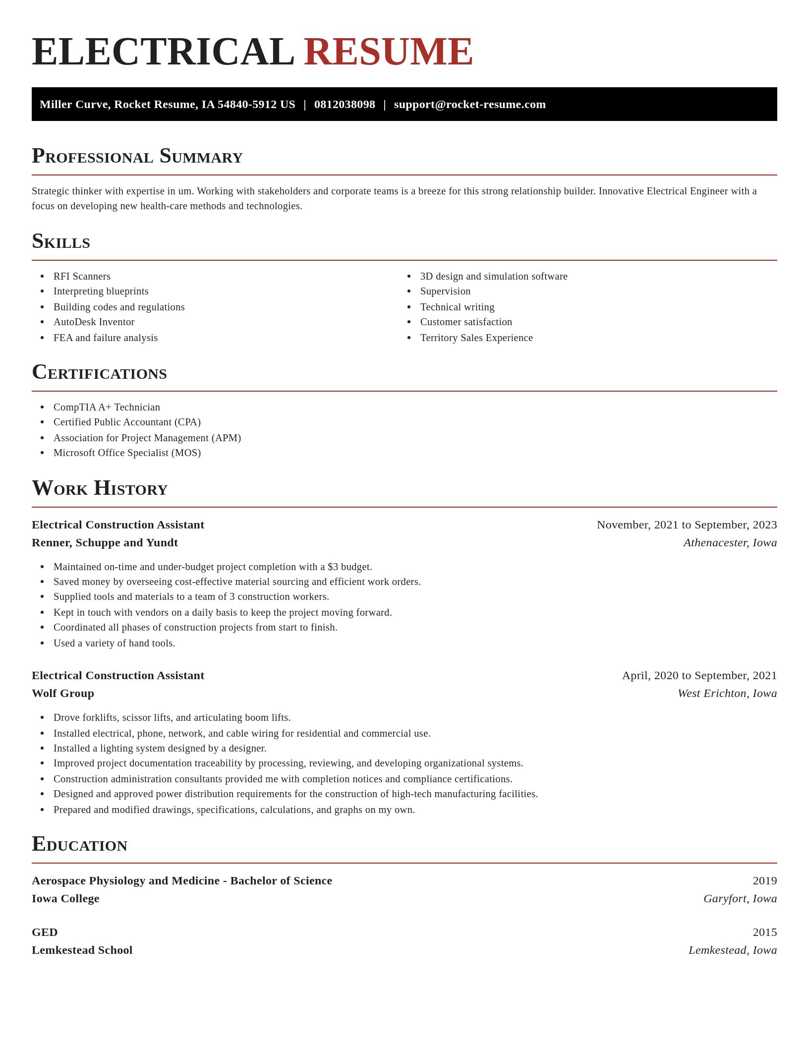 Exquisite resume template