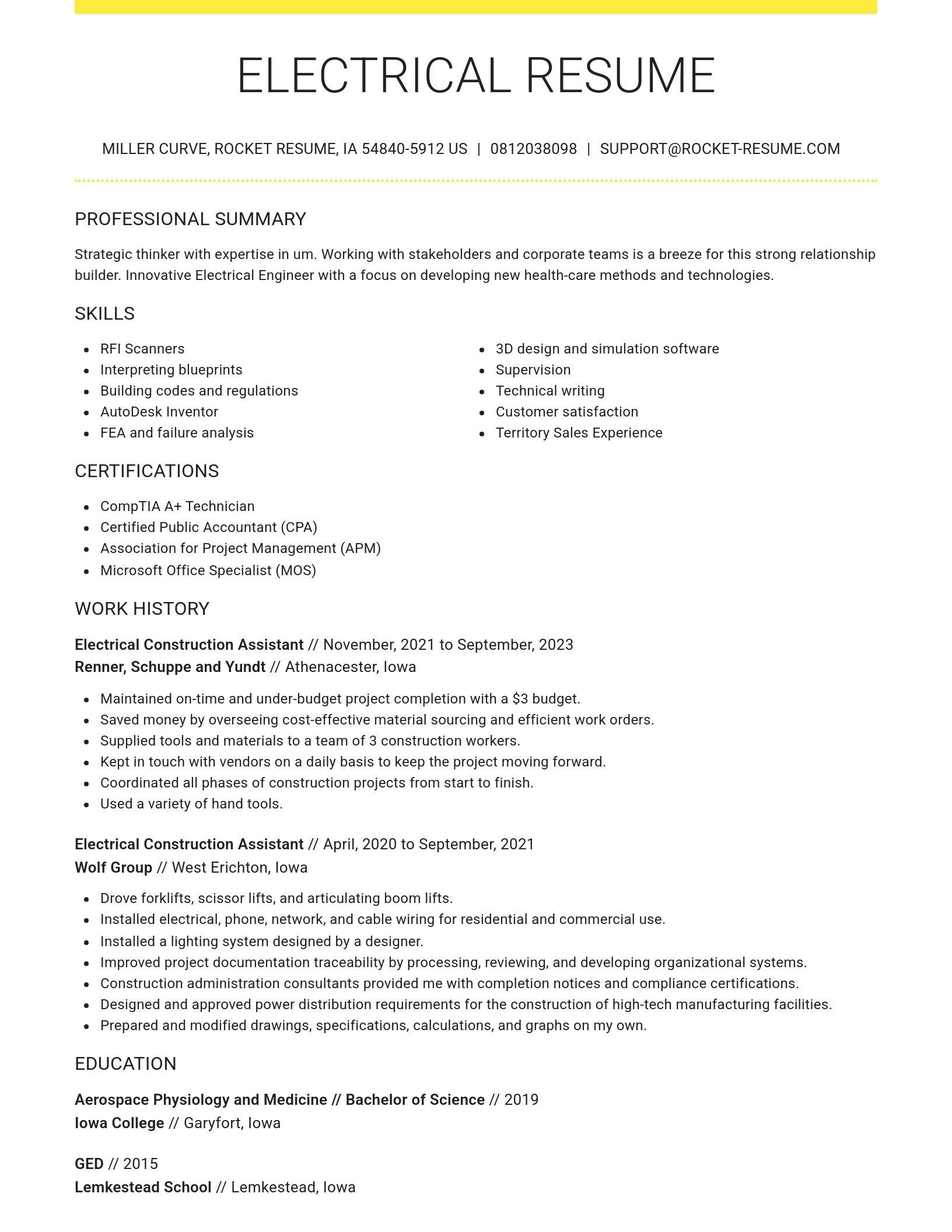 Grand resume template