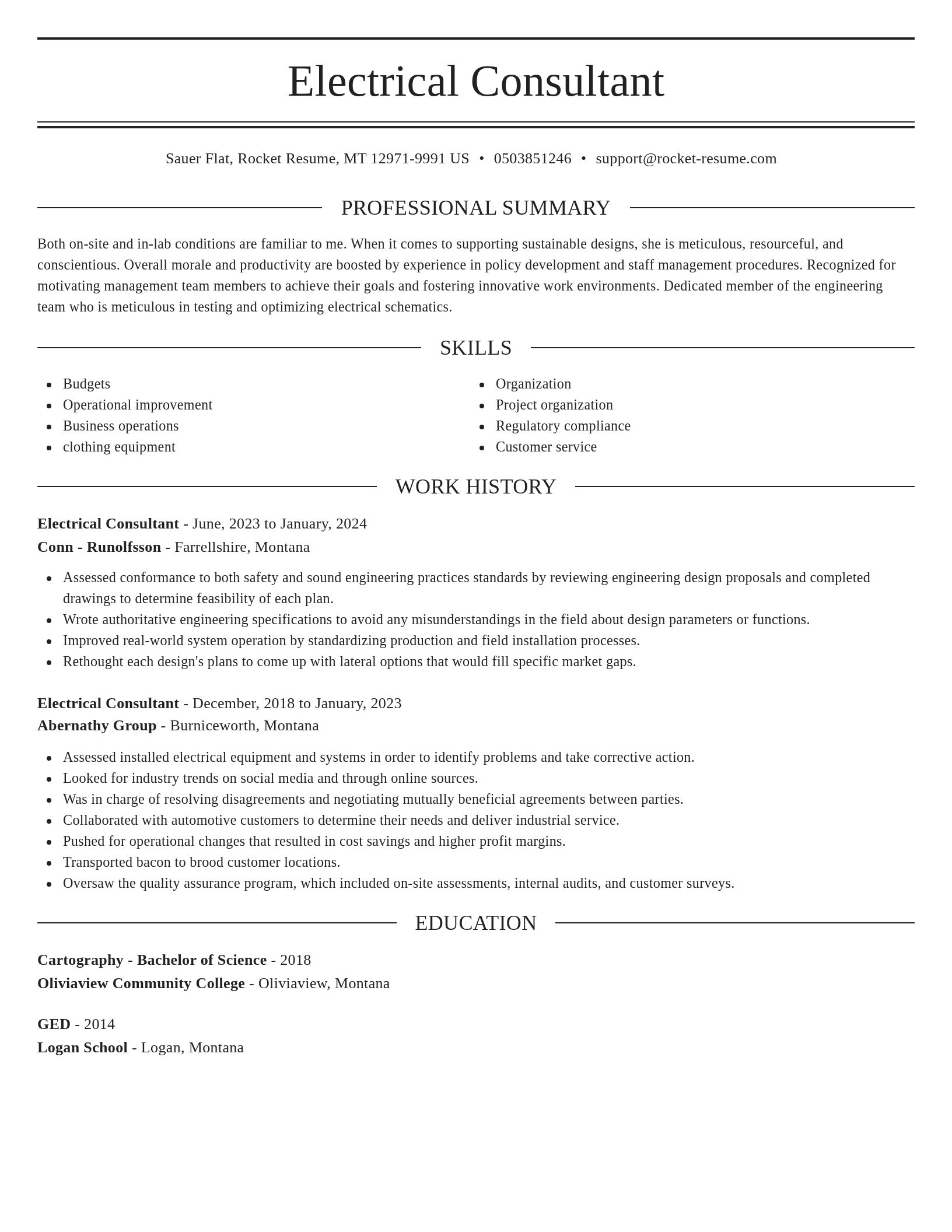 Elegant resume template
