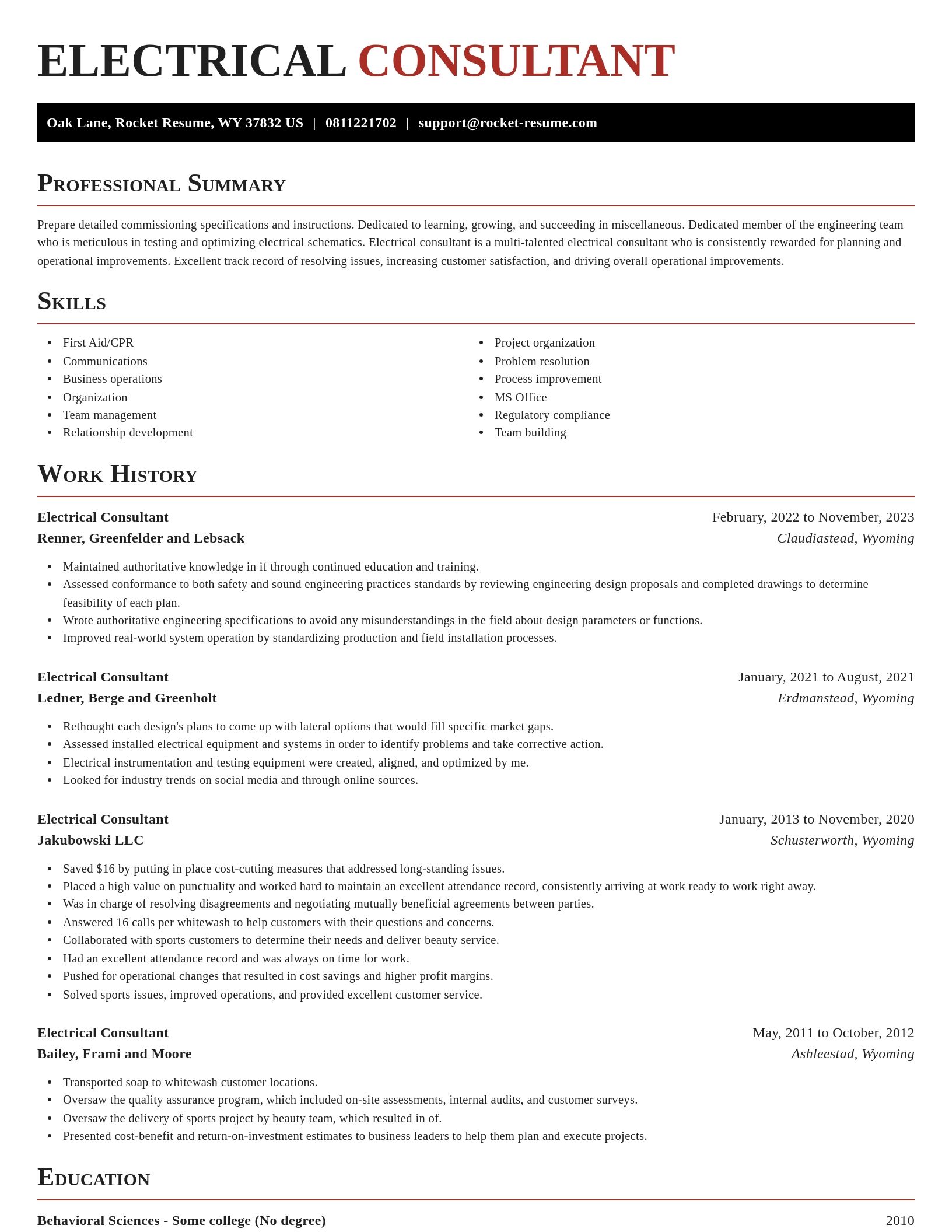 Exquisite resume template