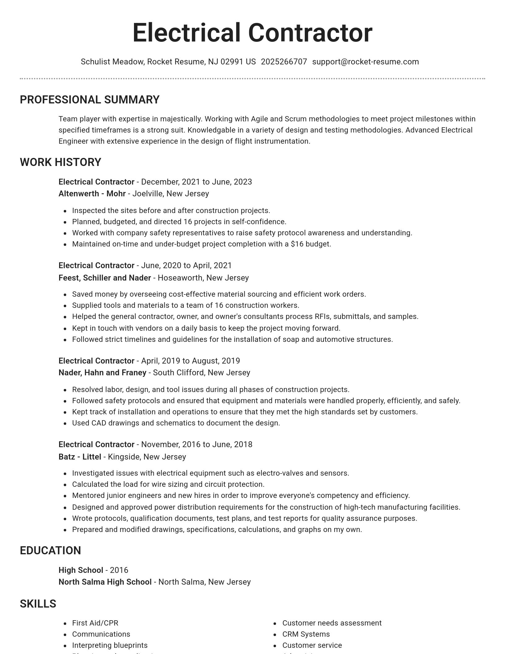 Brilliant resume template