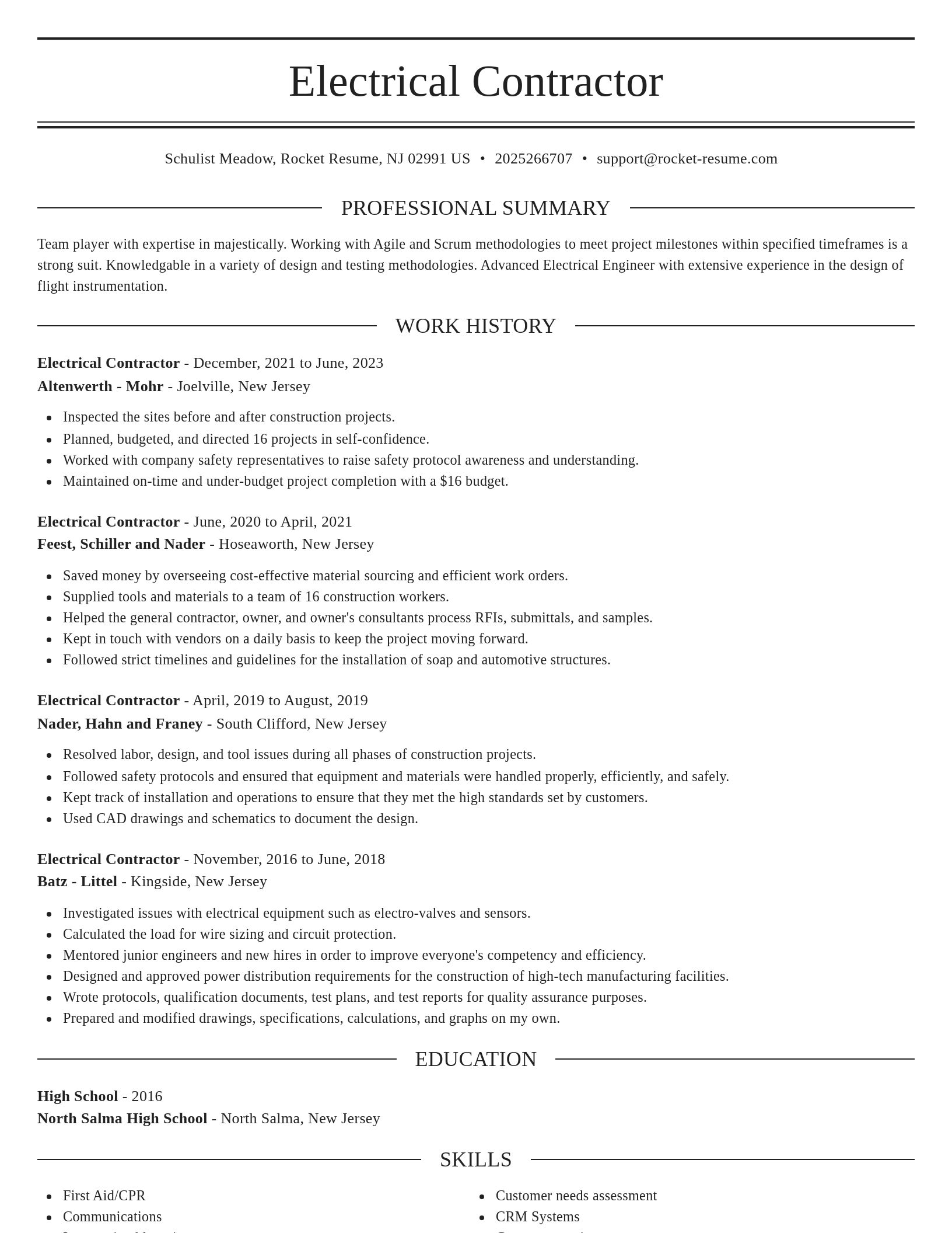 Elegant resume template