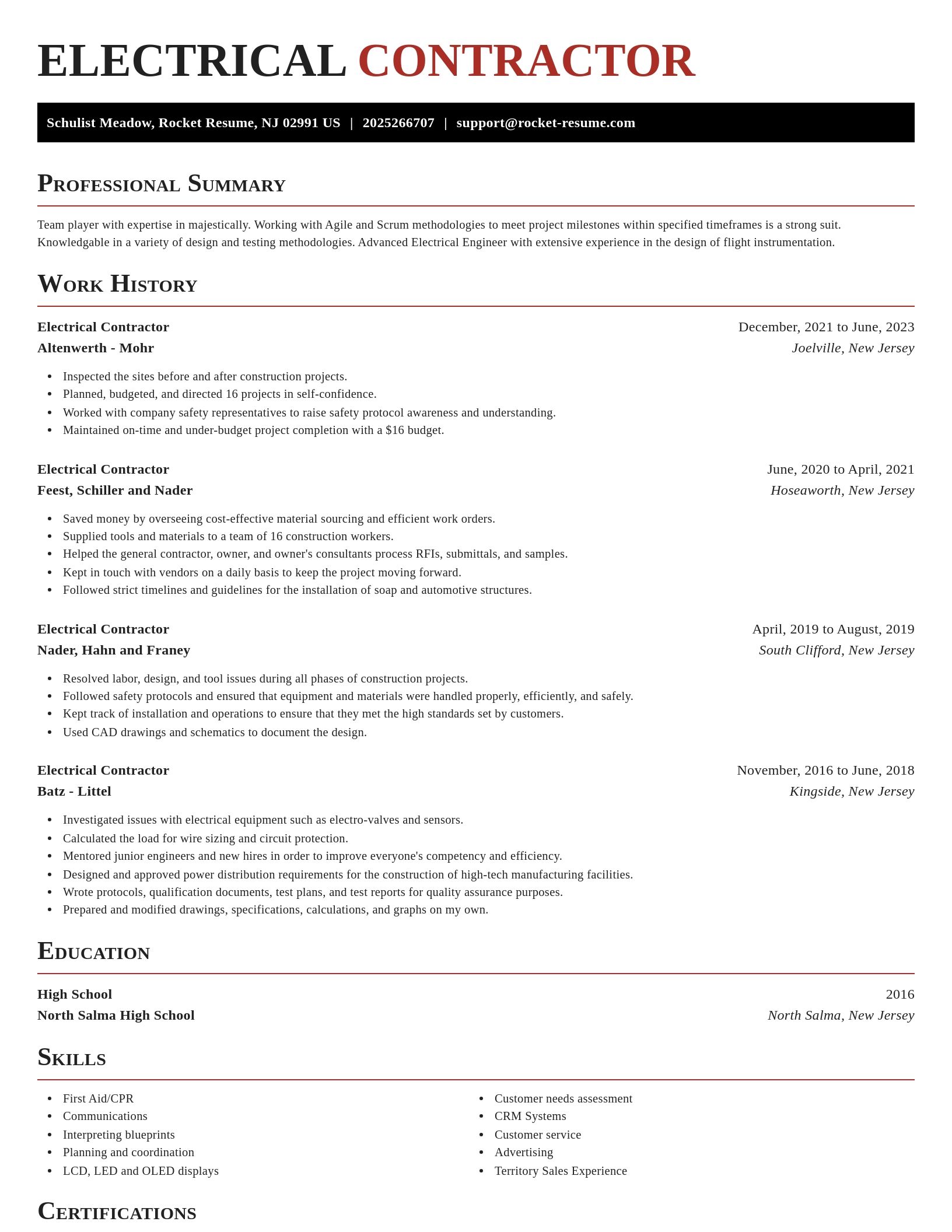 Exquisite resume template