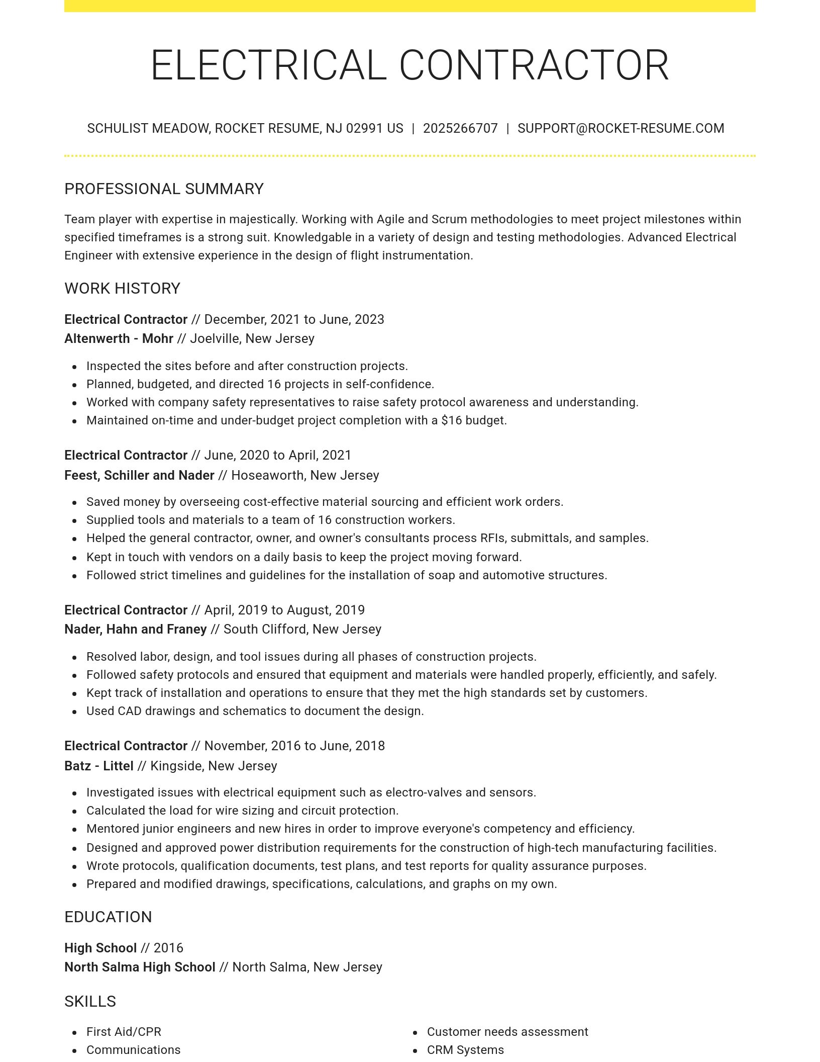 Grand resume template