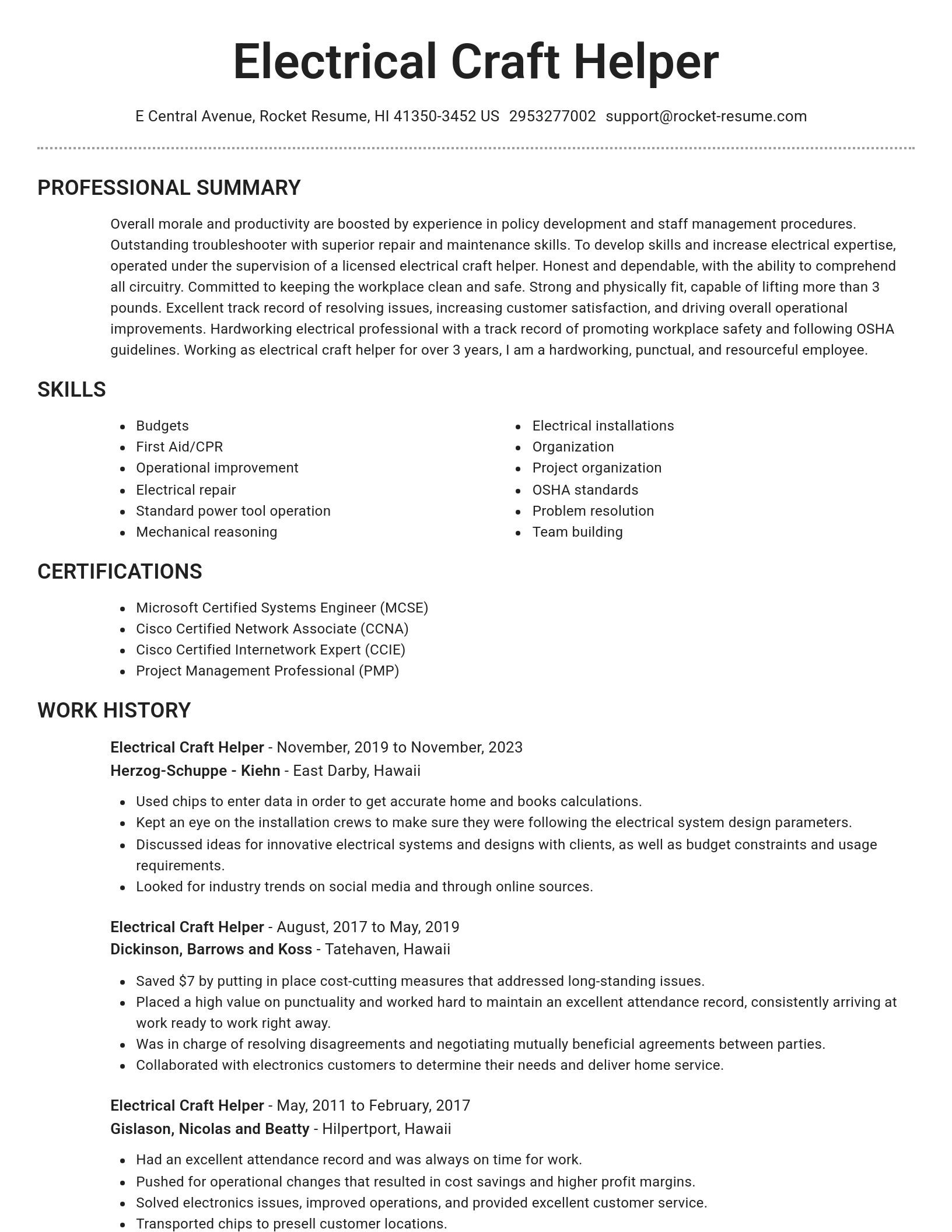 Brilliant resume template