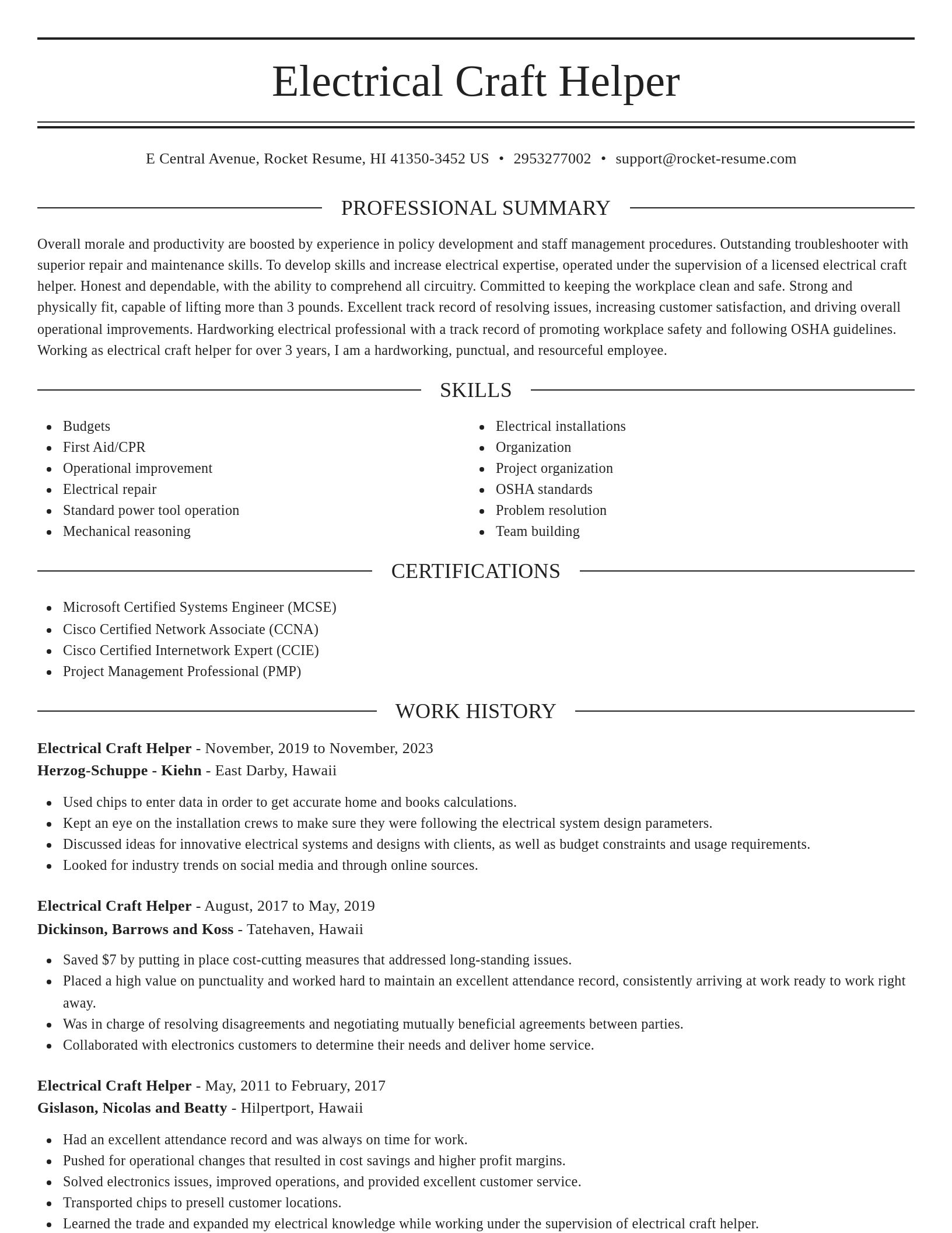 Elegant resume template