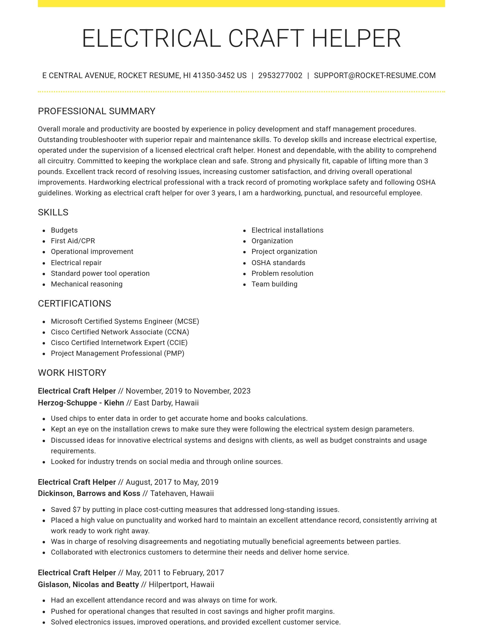 Grand resume template