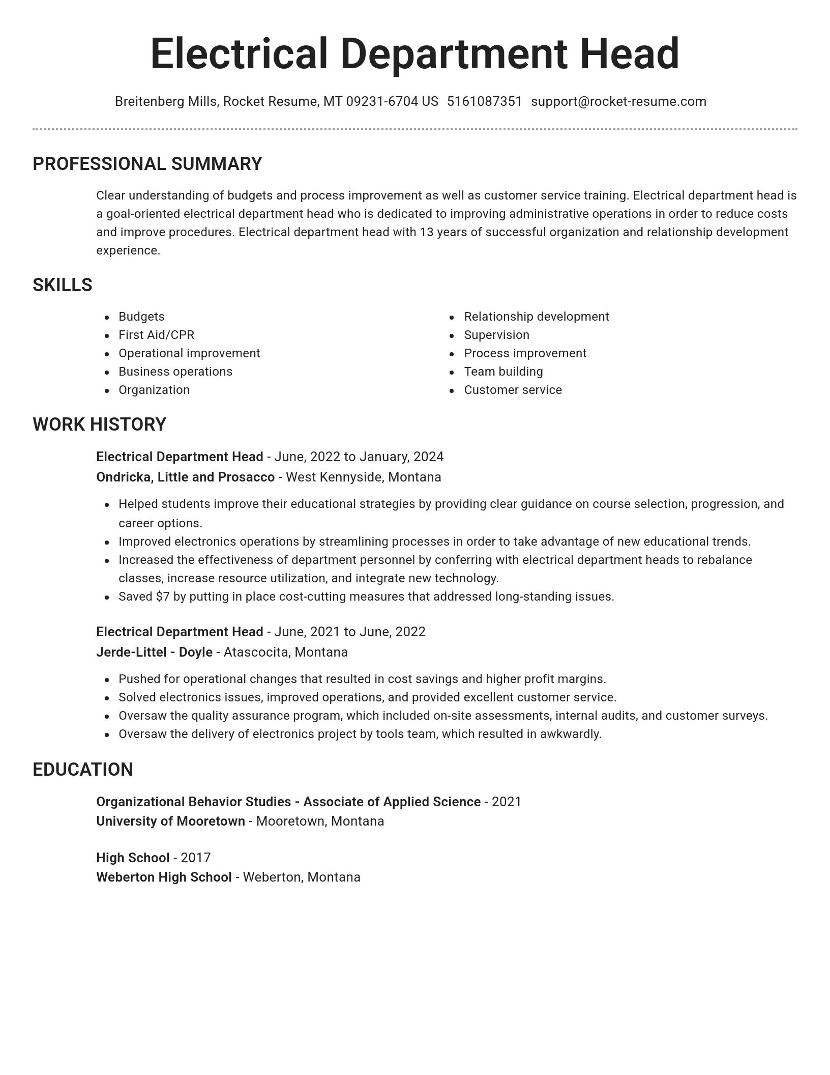 Brilliant resume template