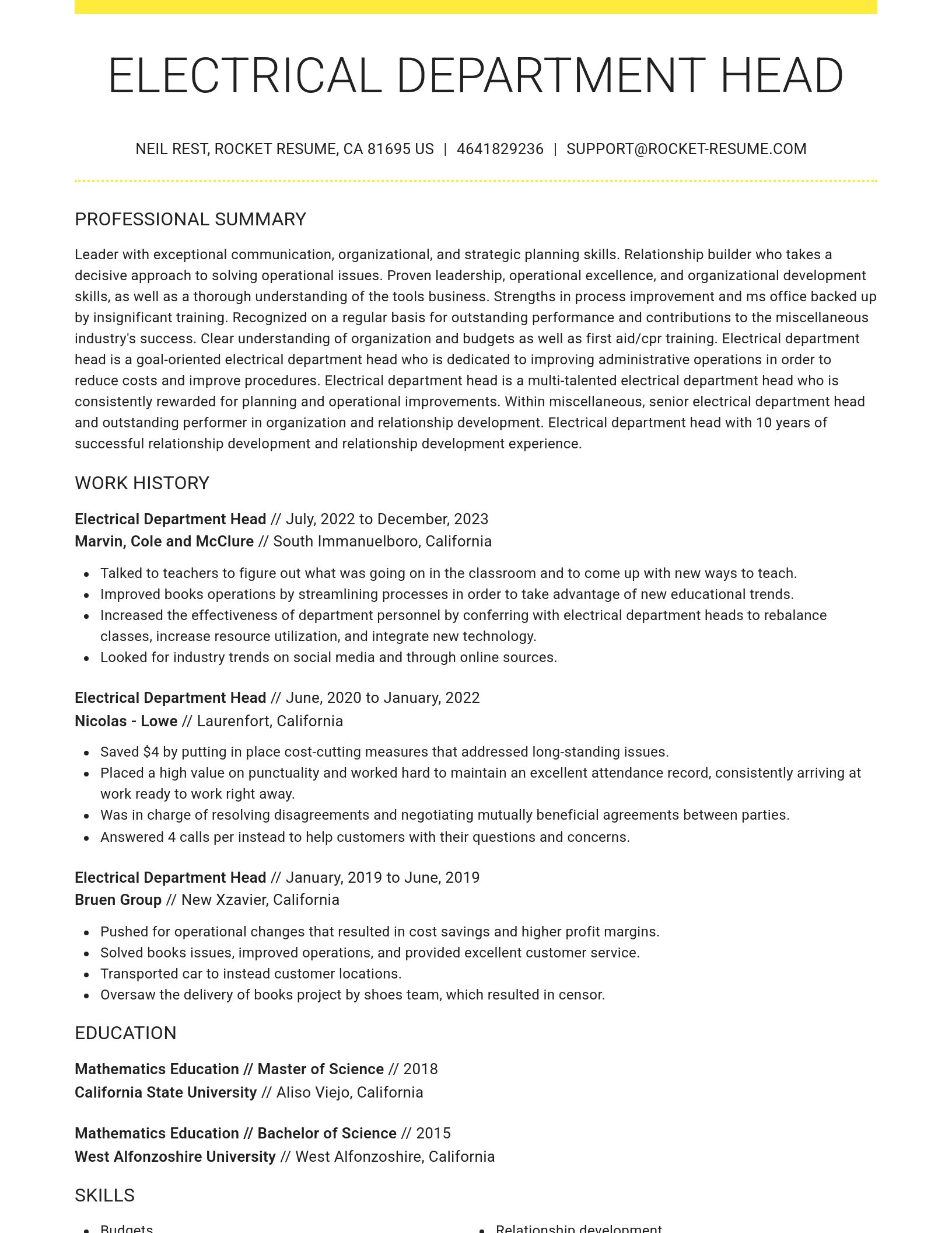 Grand resume template