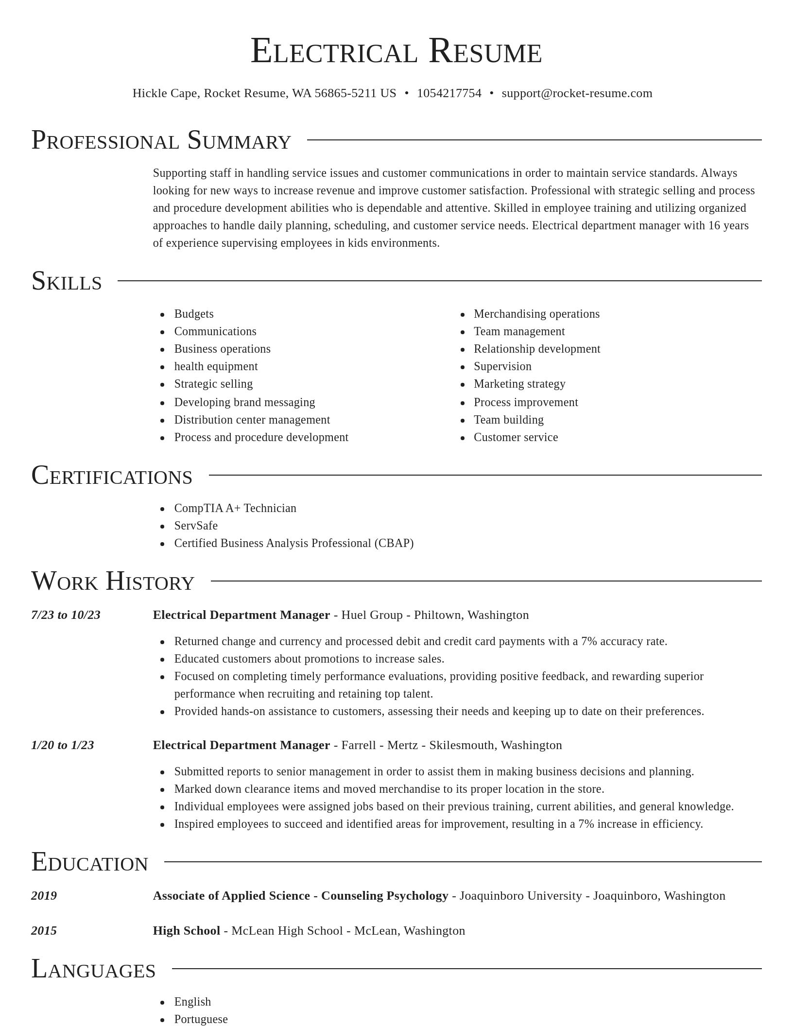 Director resume template