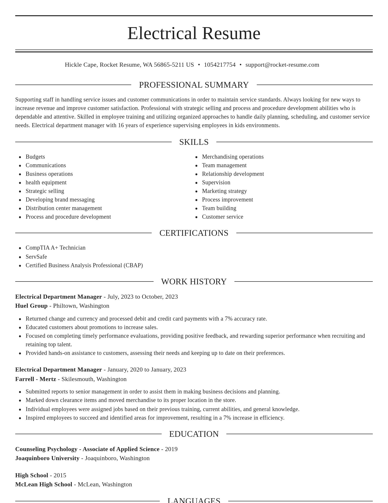 Elegant resume template