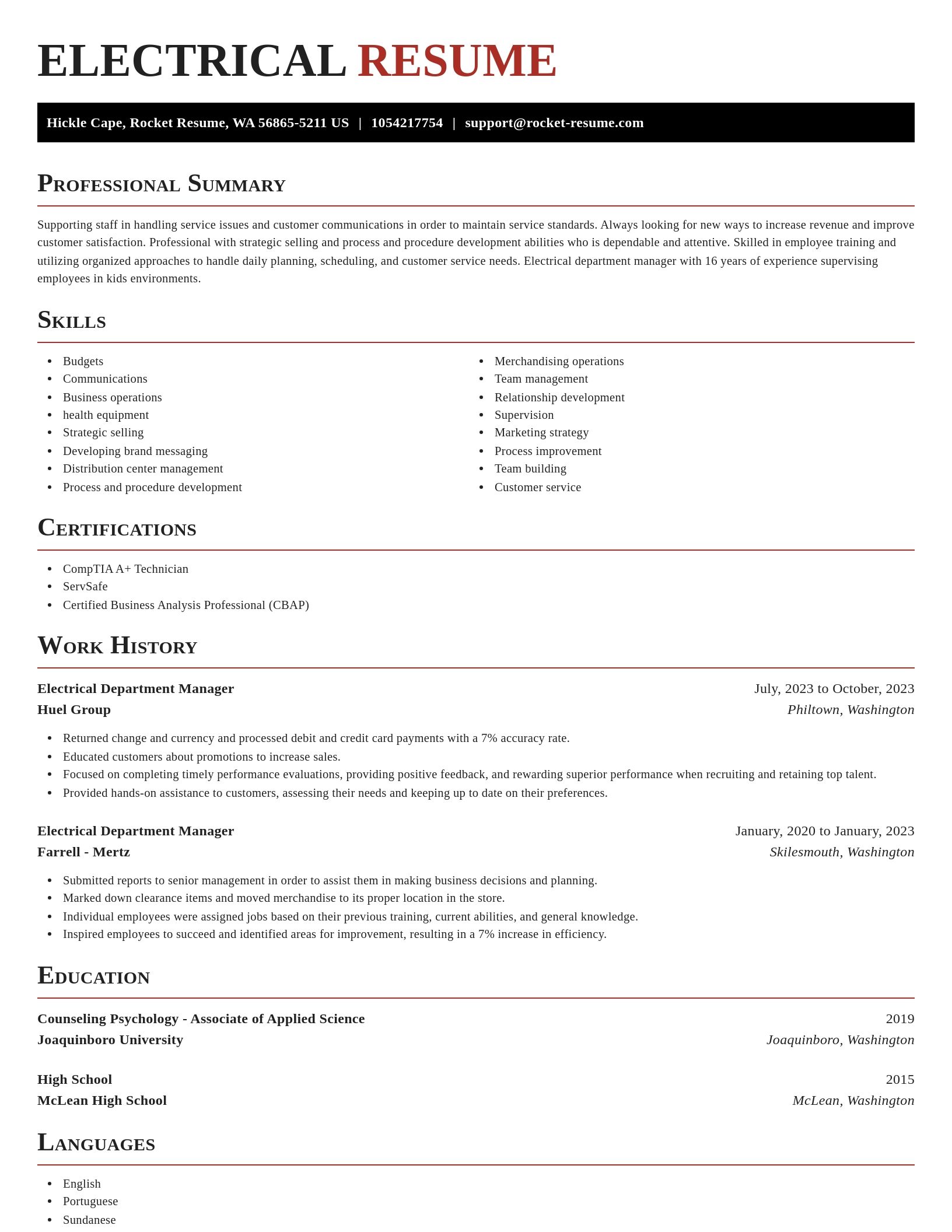 Exquisite resume template