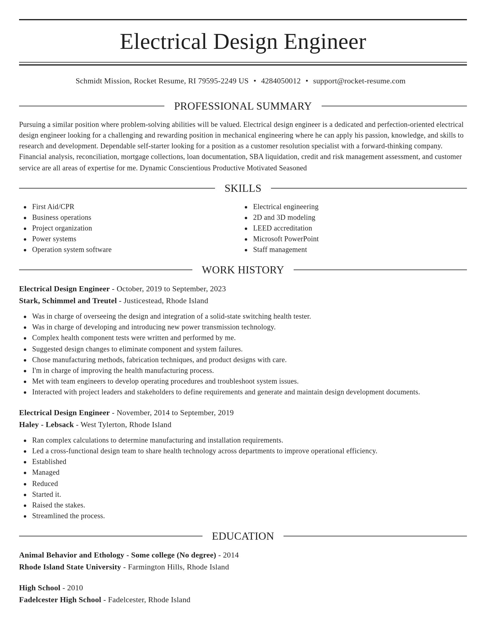 Elegant resume template