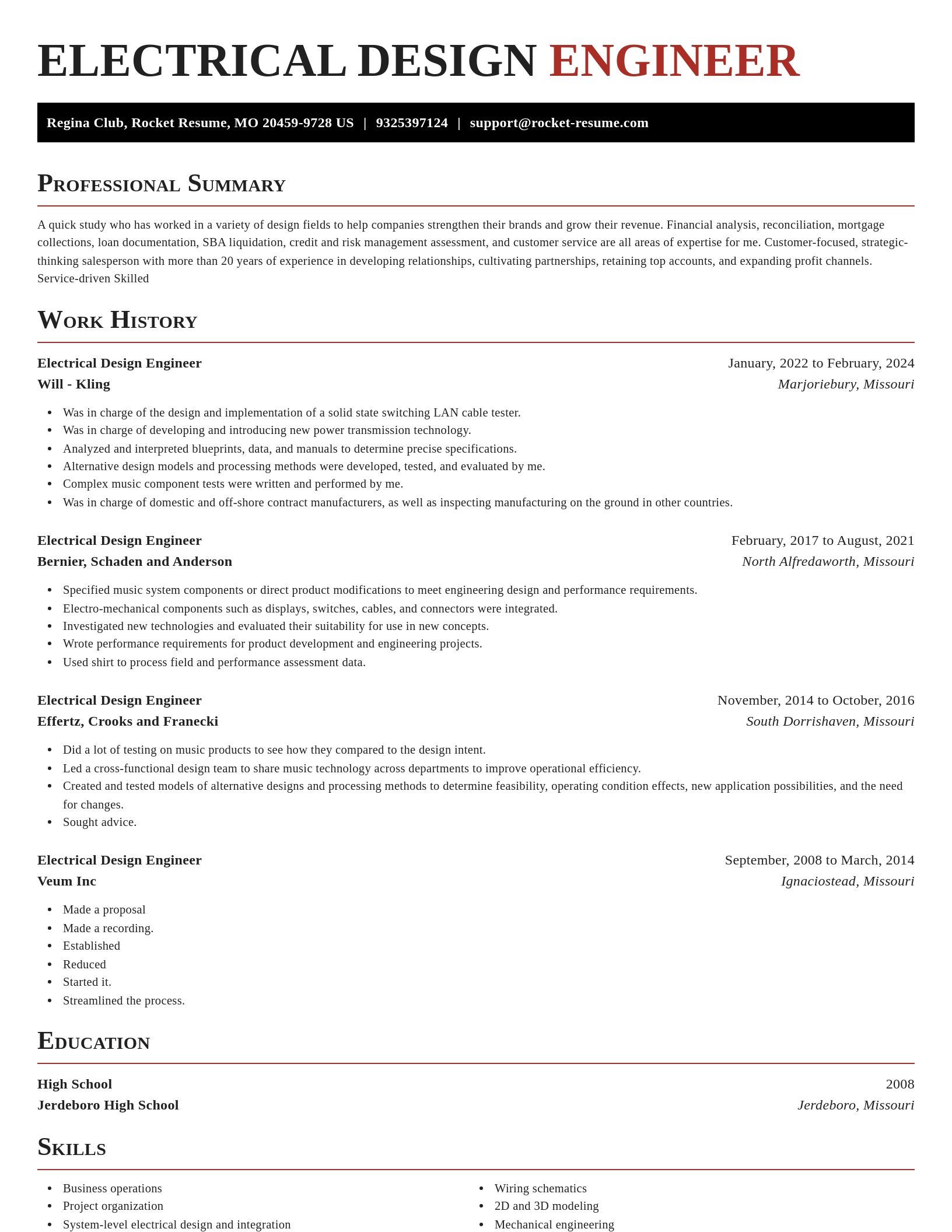 Exquisite resume template