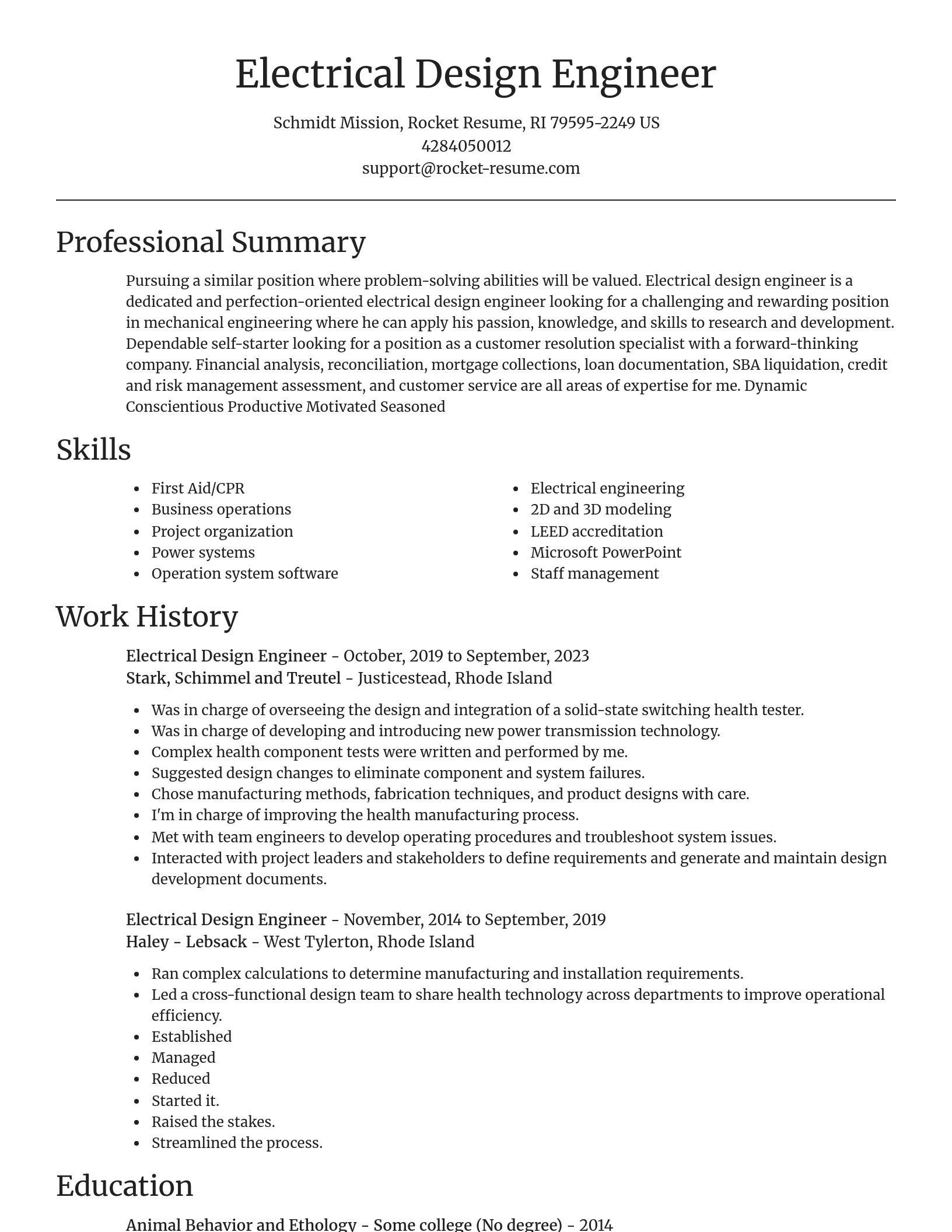 Focal Point resume template