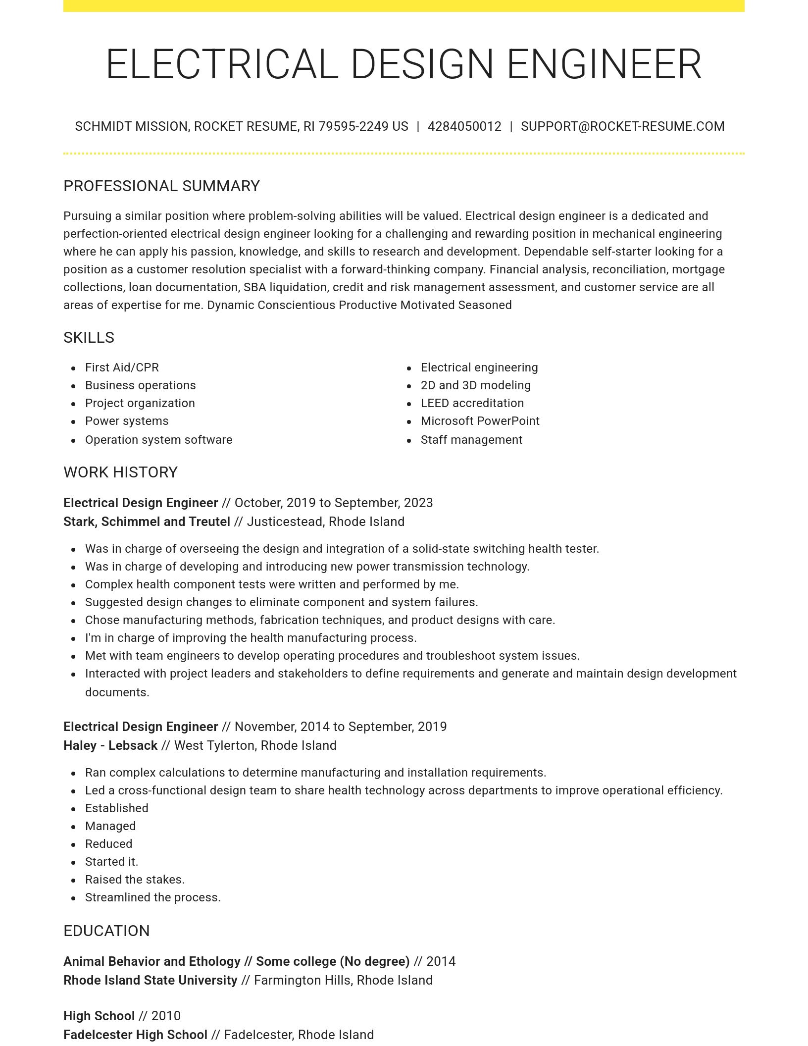 Grand resume template