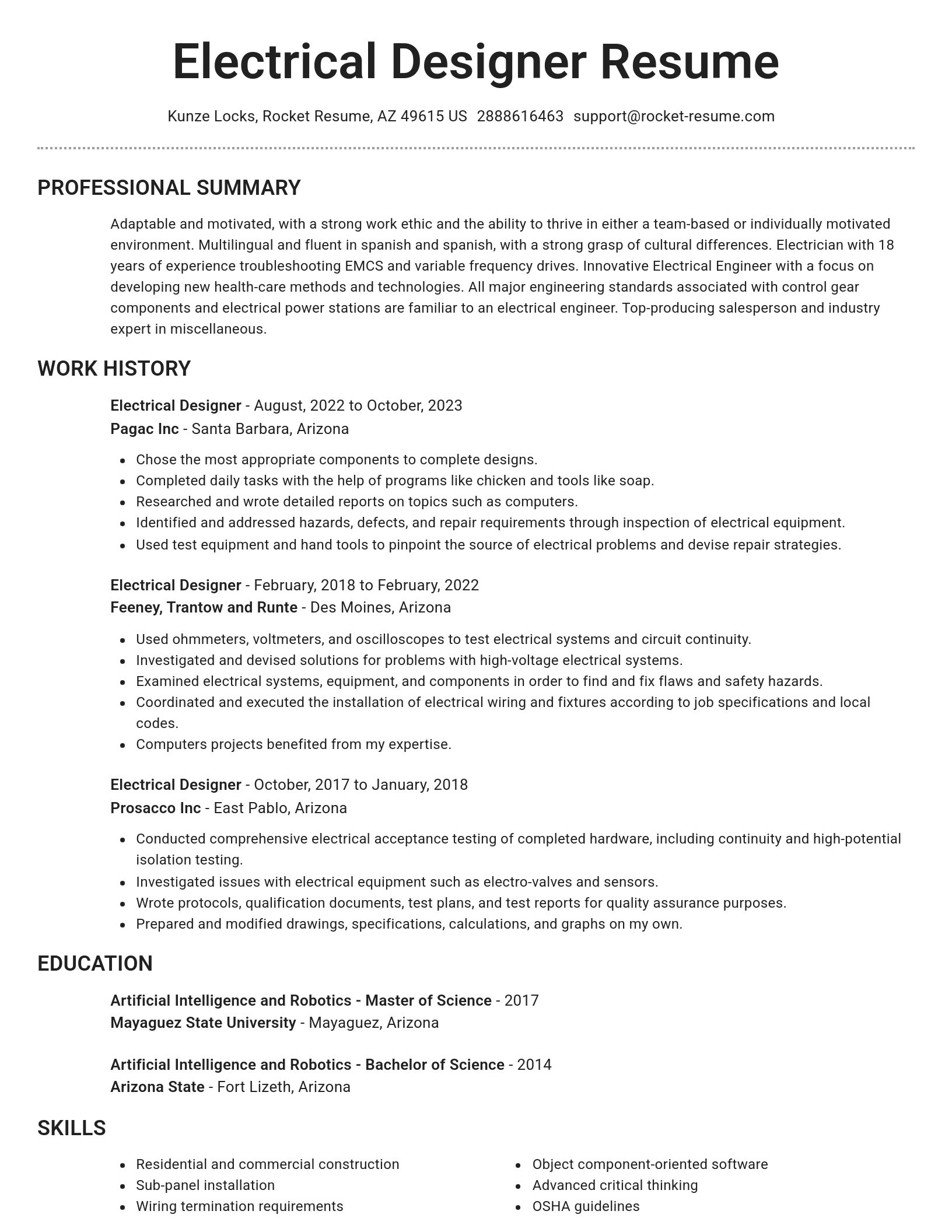 Brilliant resume template