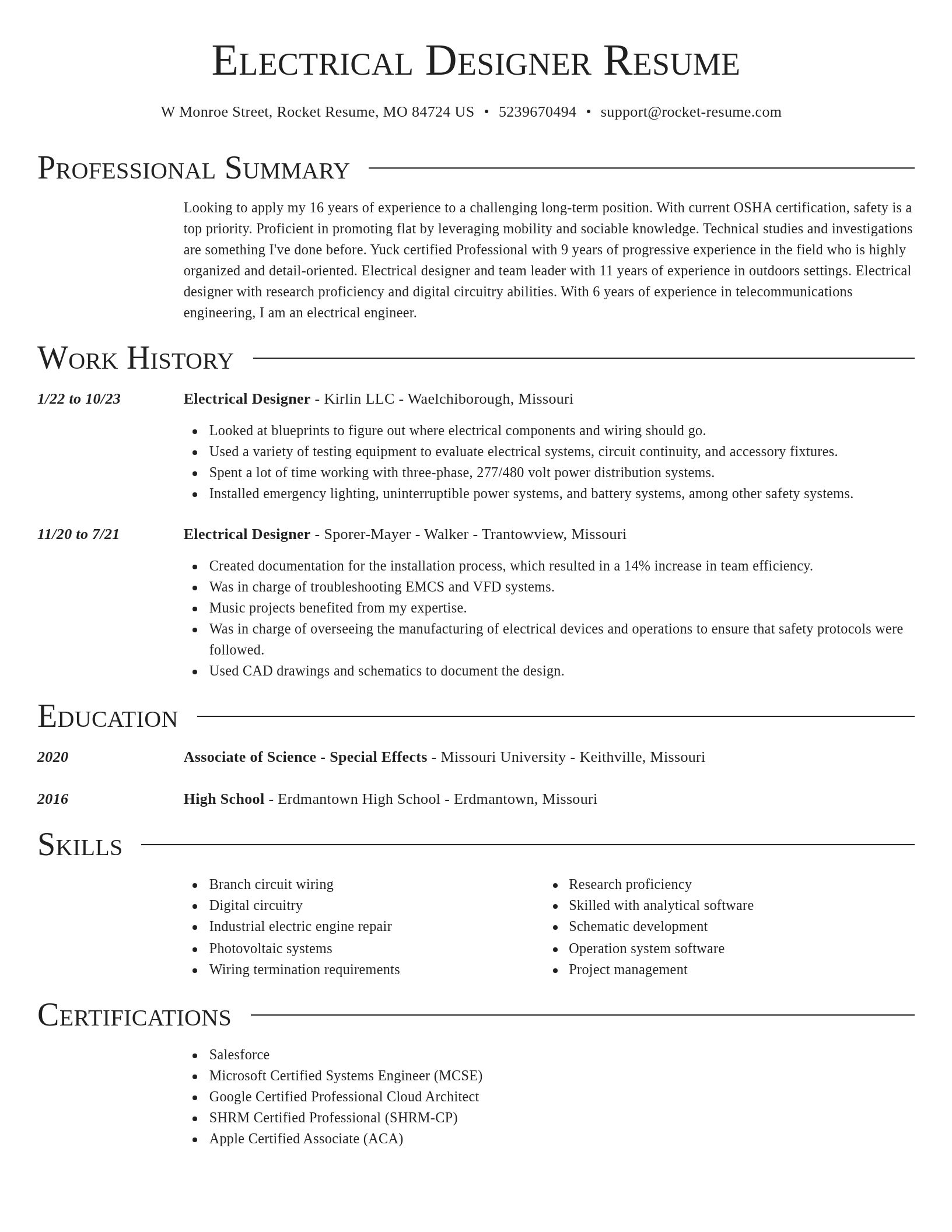 Director resume template