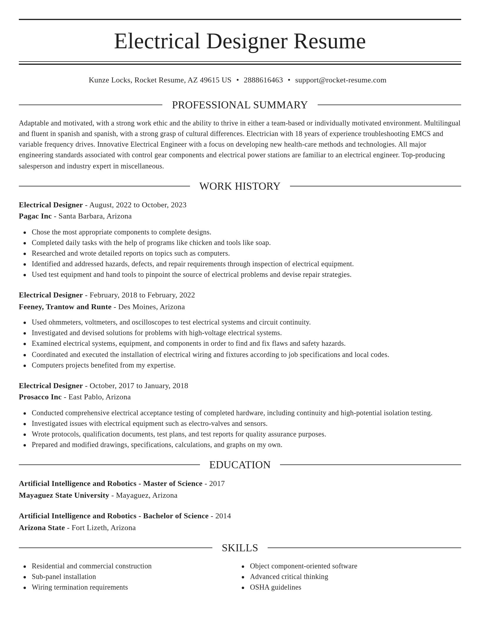 Elegant resume template