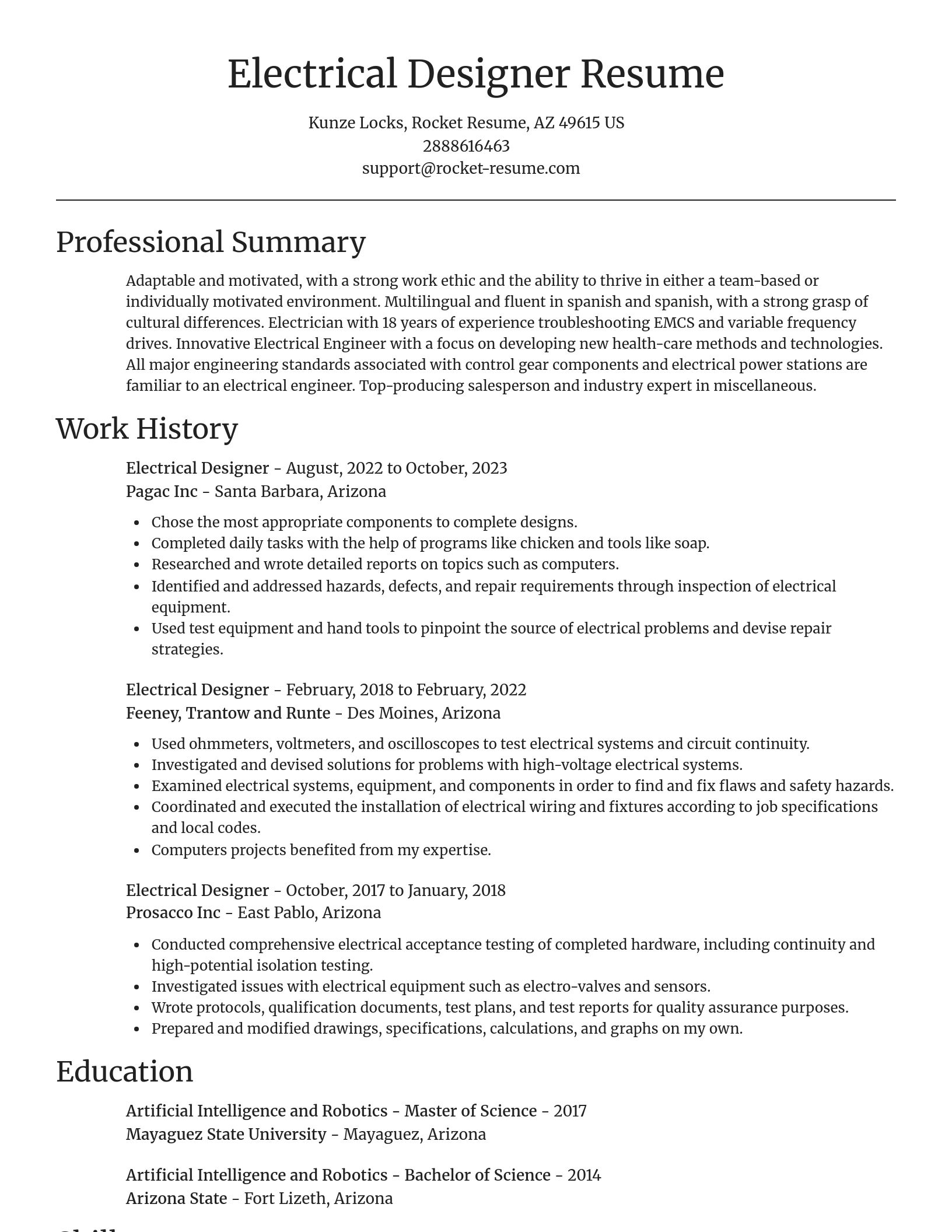 Focal Point resume template