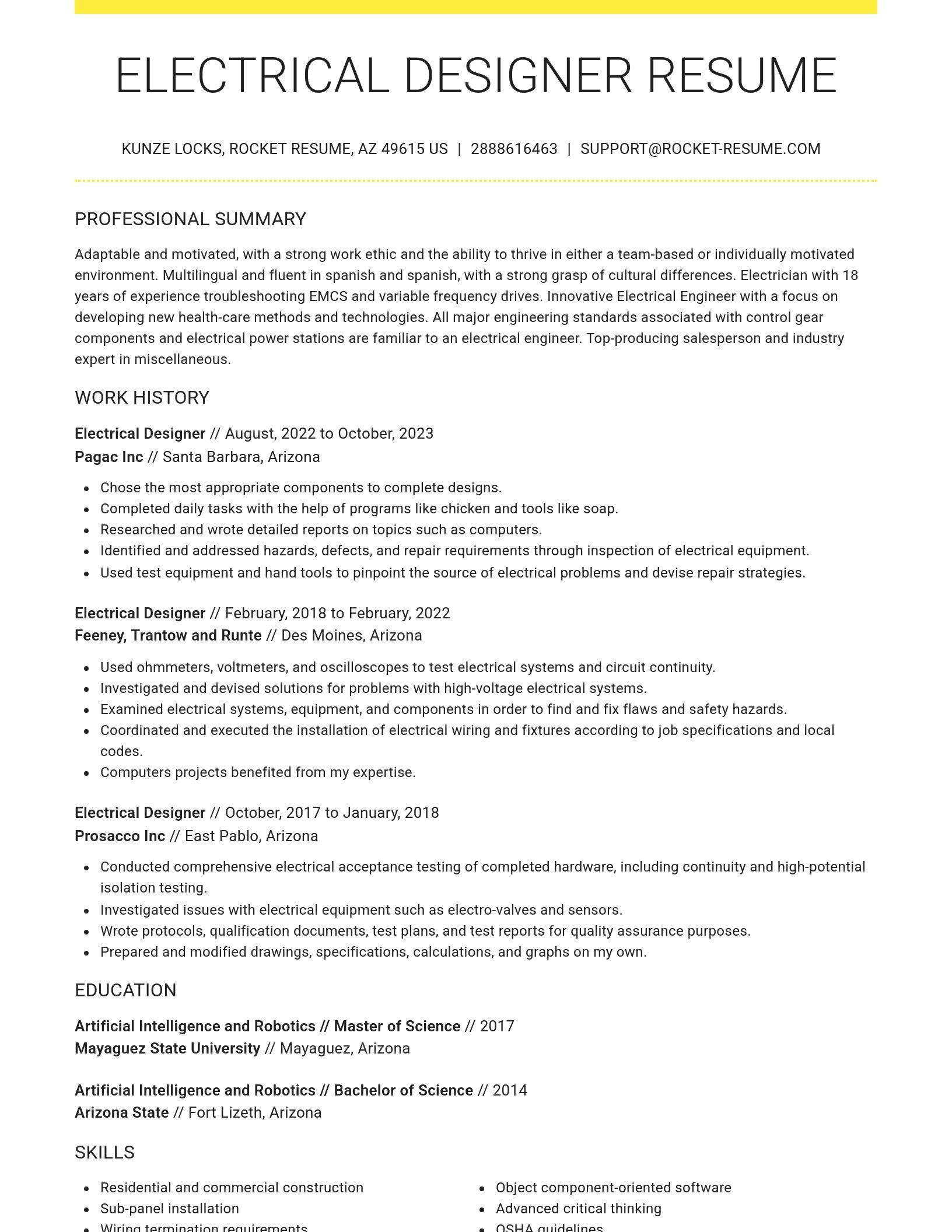 Grand resume template