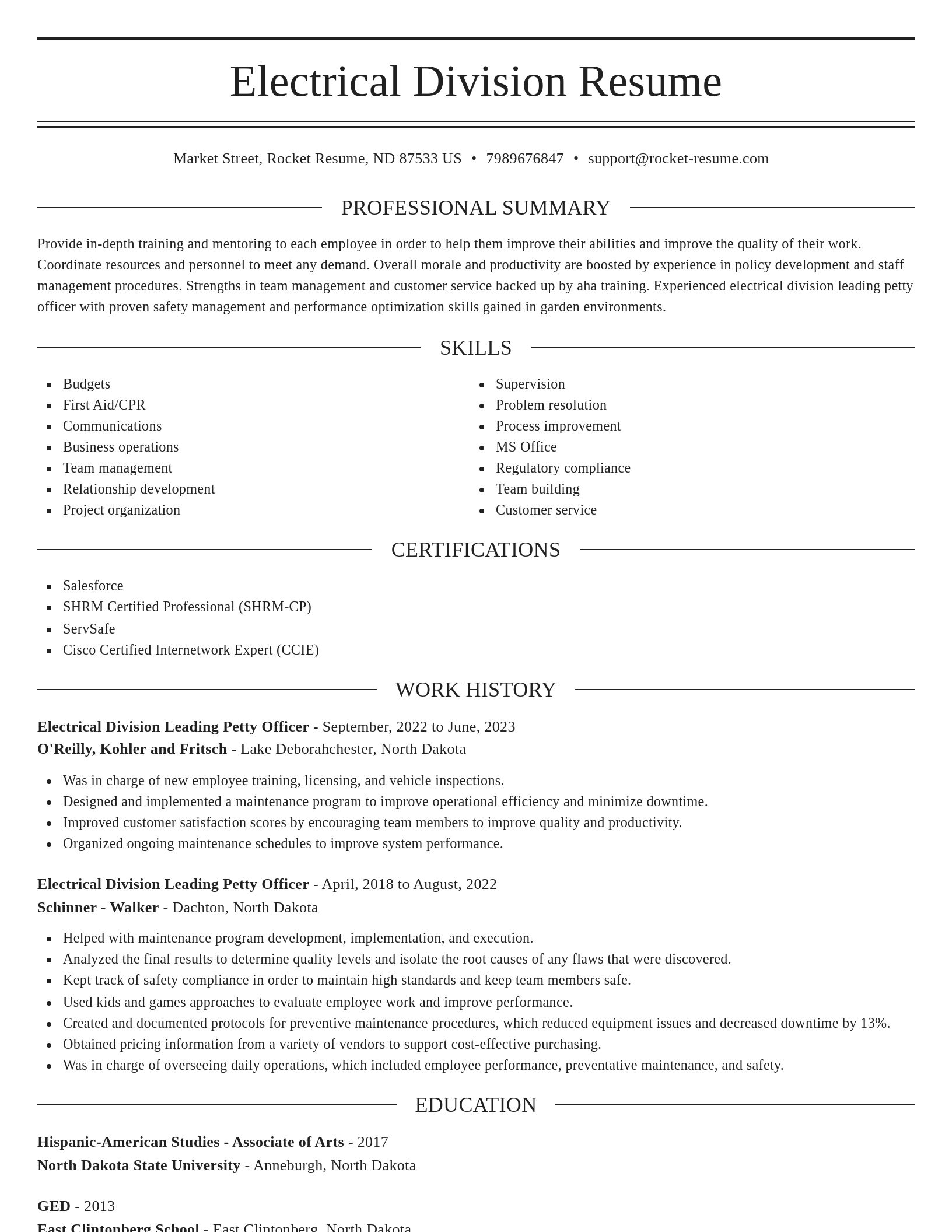 Elegant resume template
