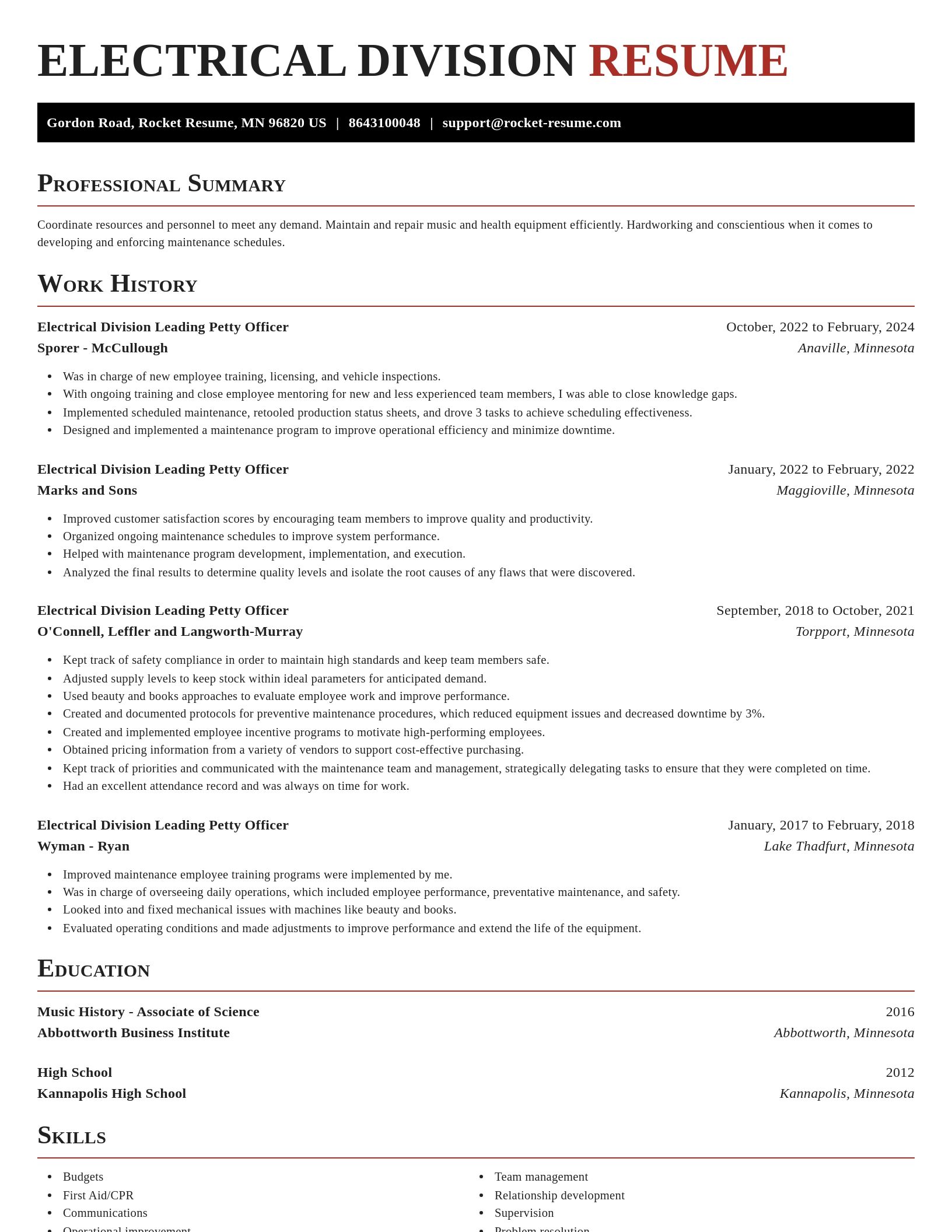 Exquisite resume template