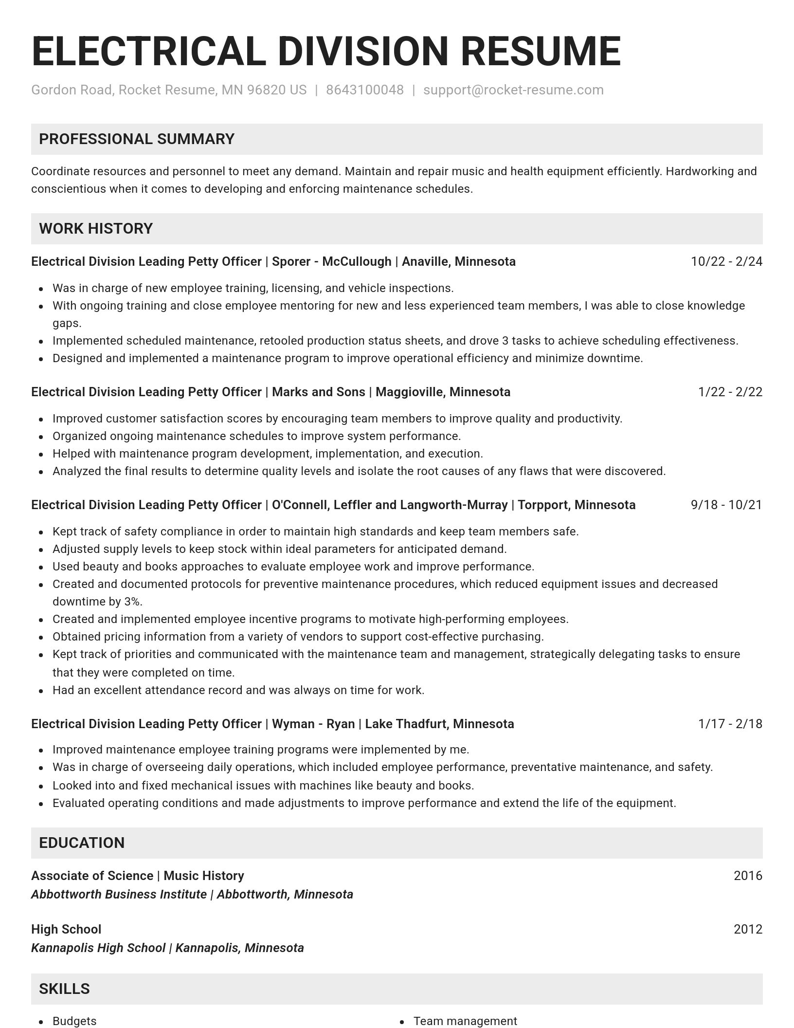 Genius resume template