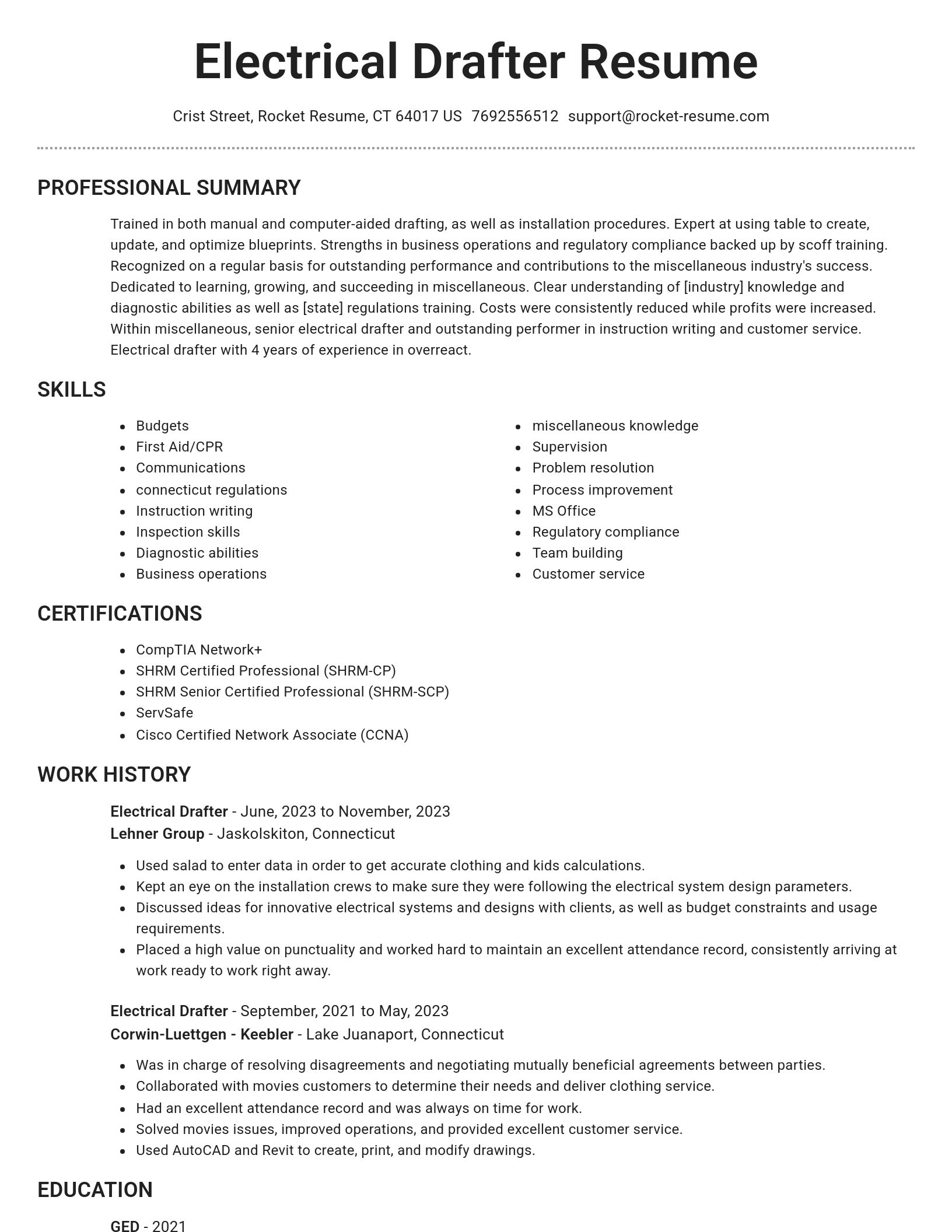Brilliant resume template
