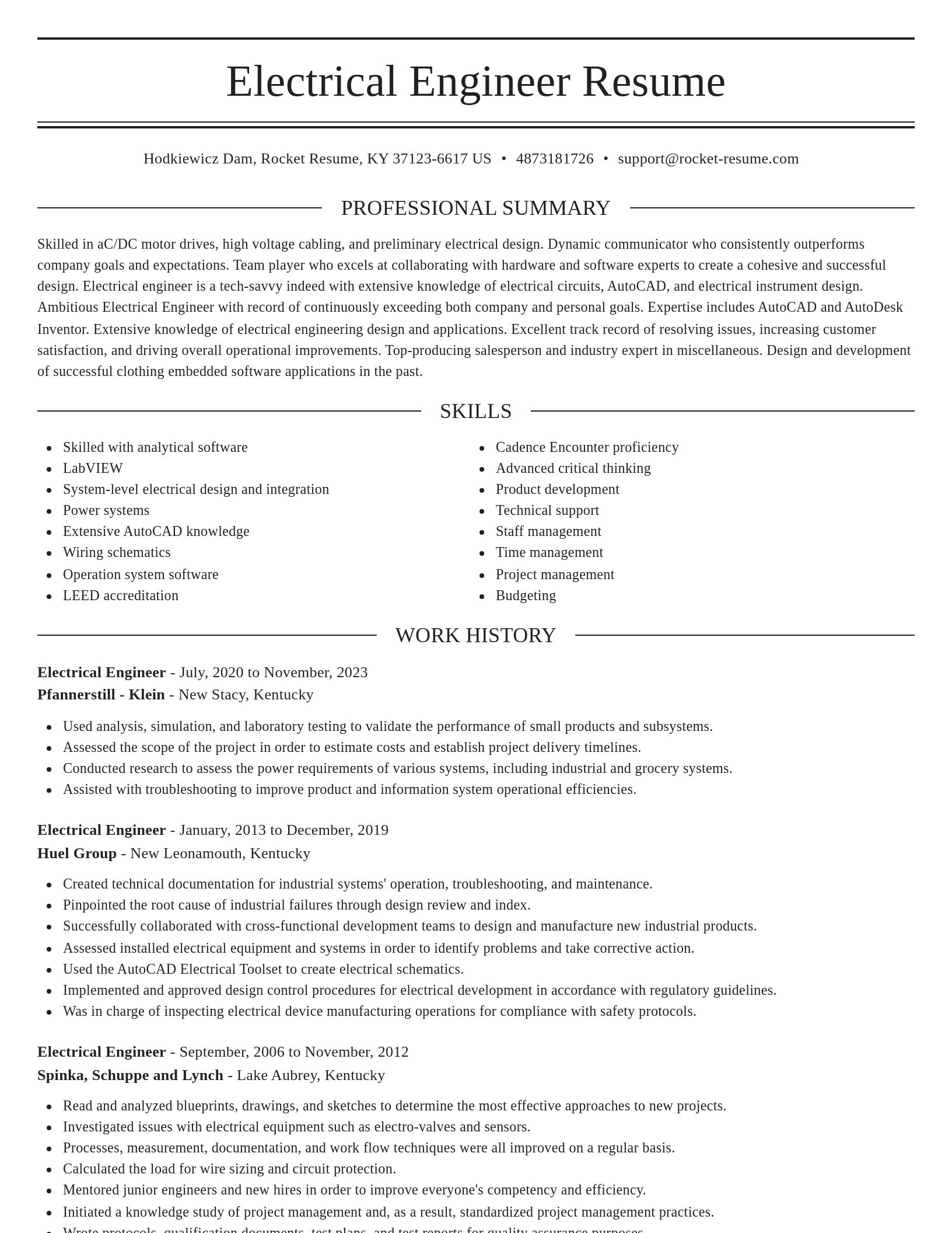 Elegant resume template