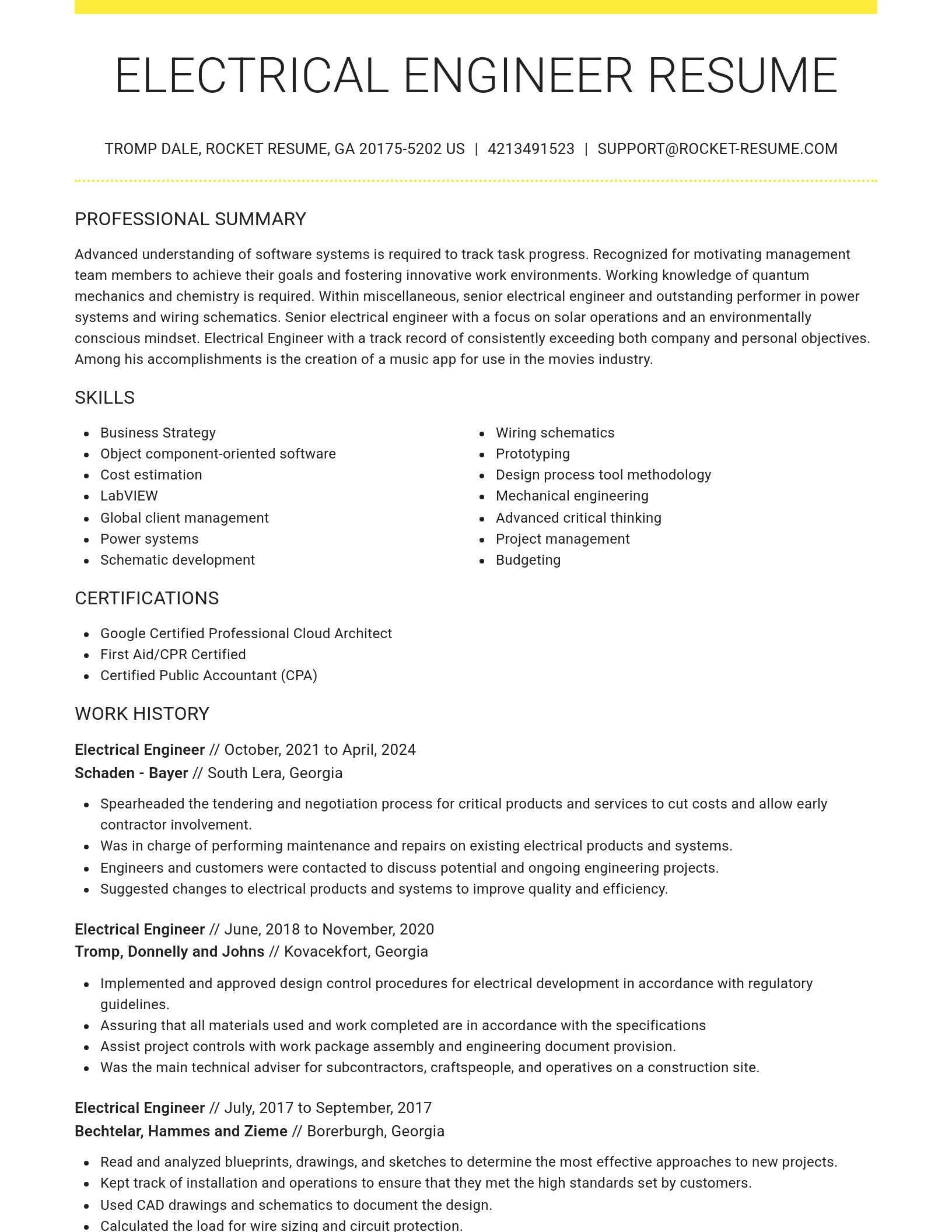 Grand resume template