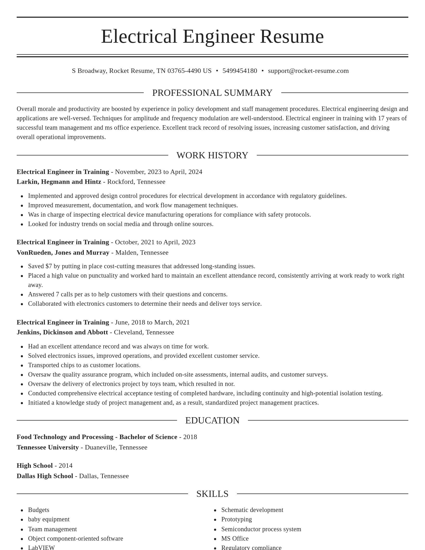 Elegant resume template