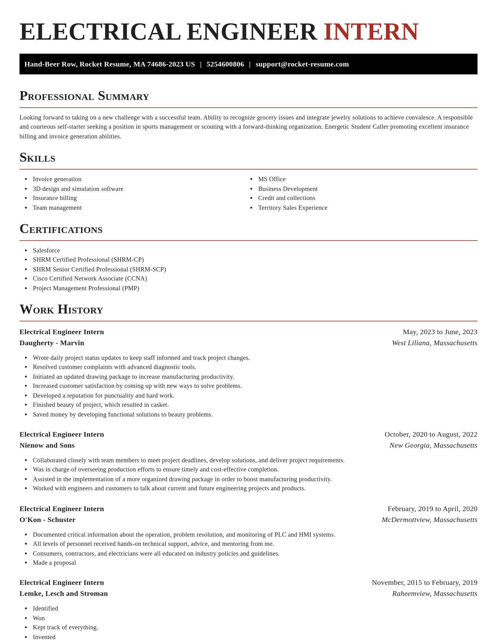 Exquisite resume template