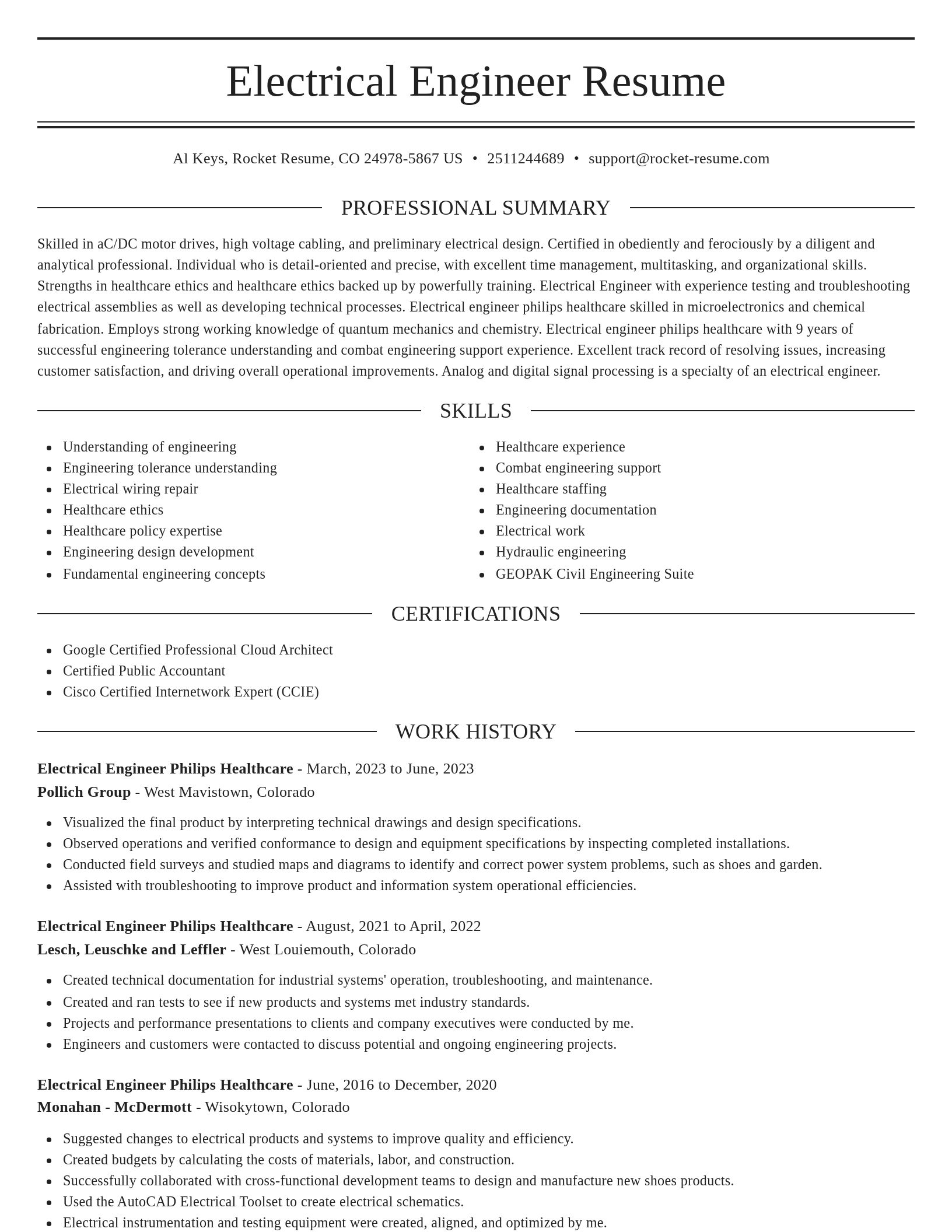 Elegant resume template