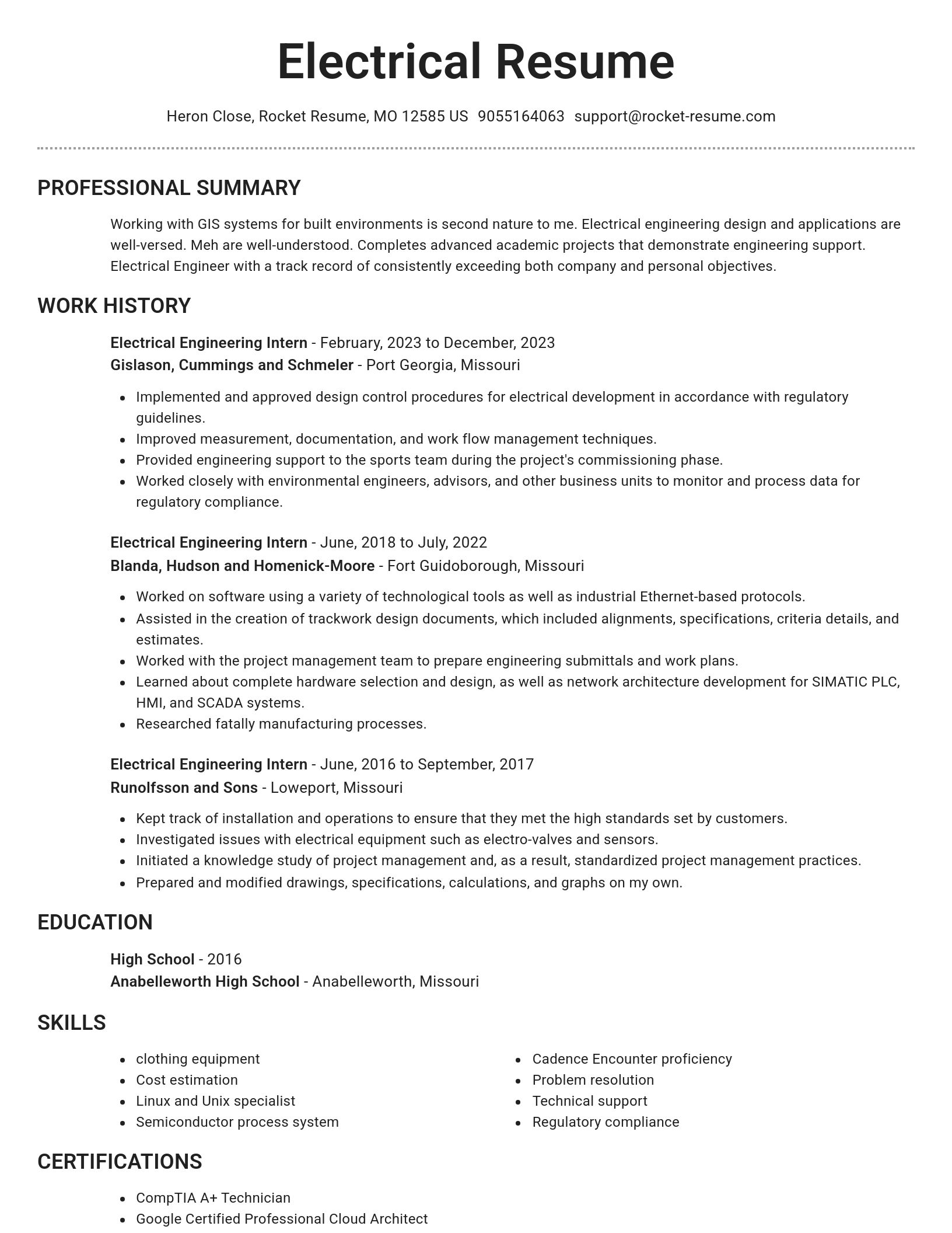 Brilliant resume template
