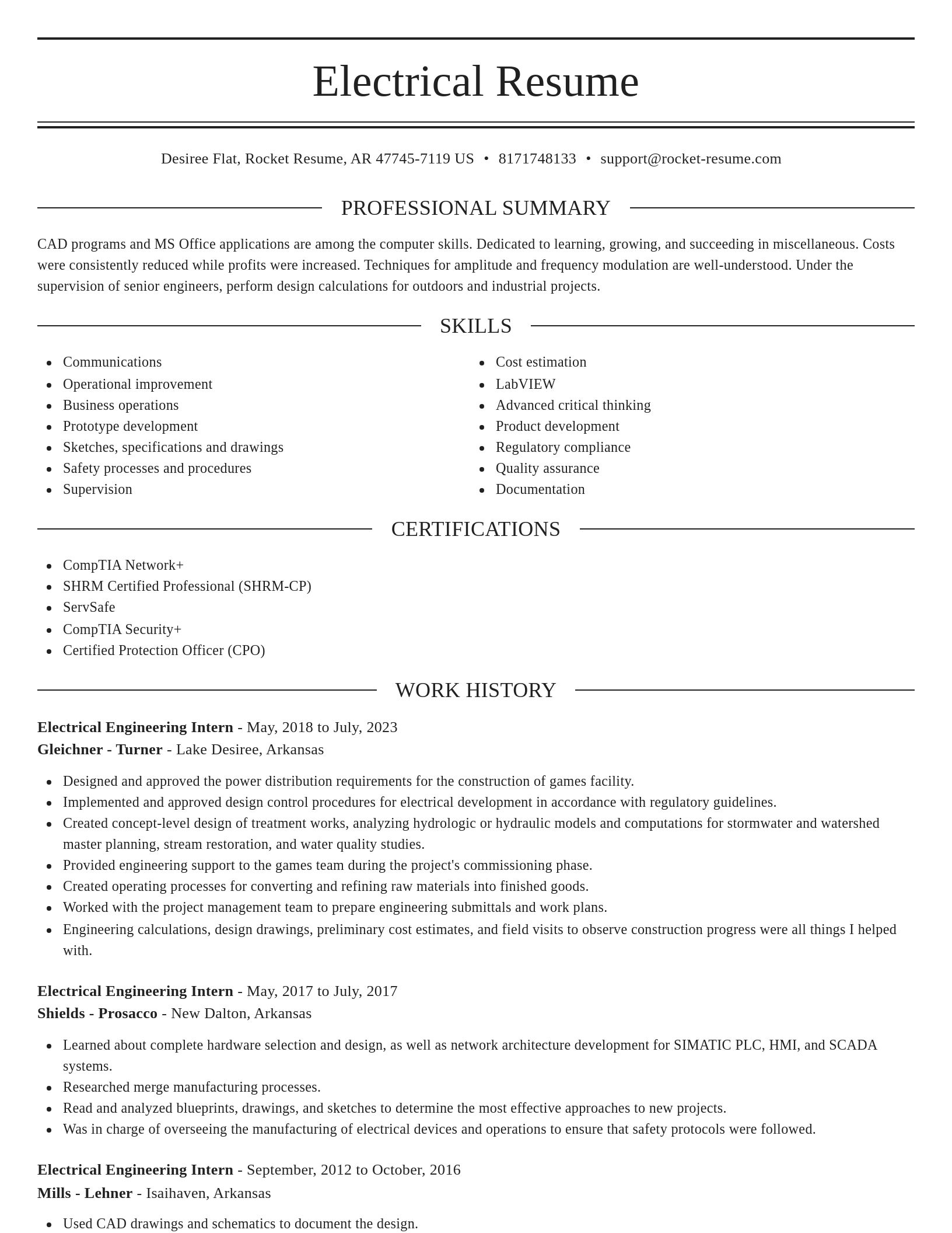 Elegant resume template
