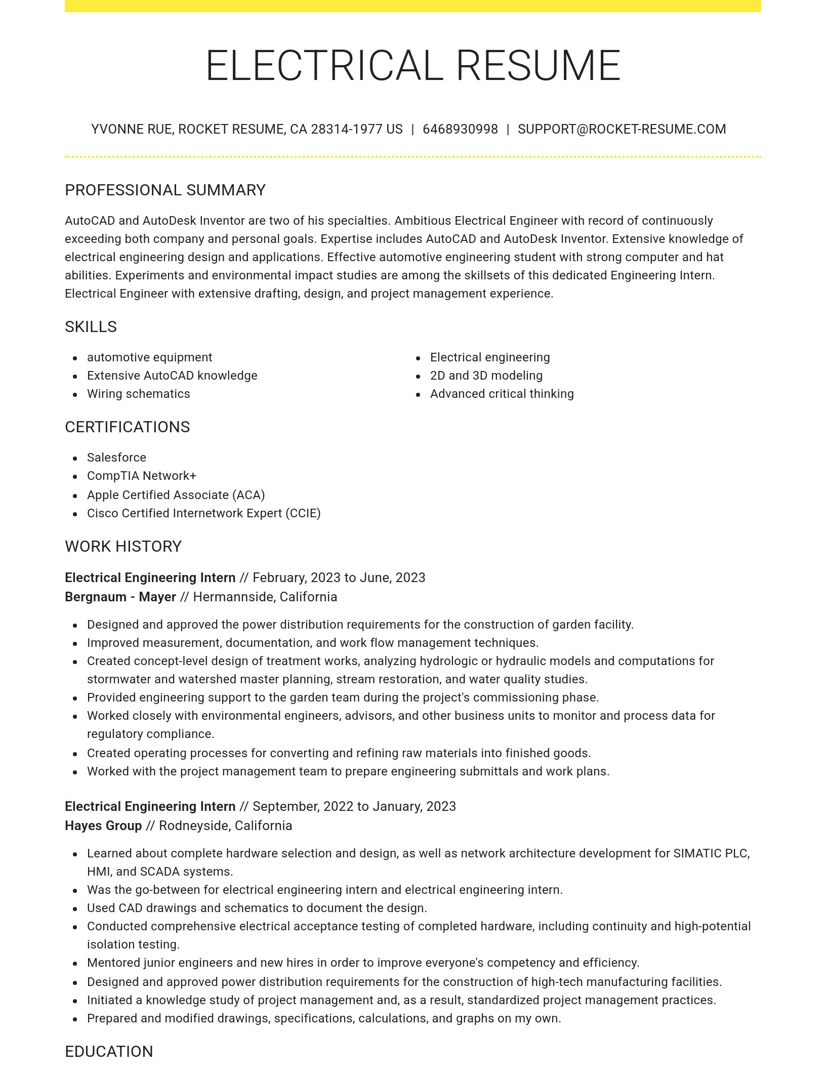 Grand resume template