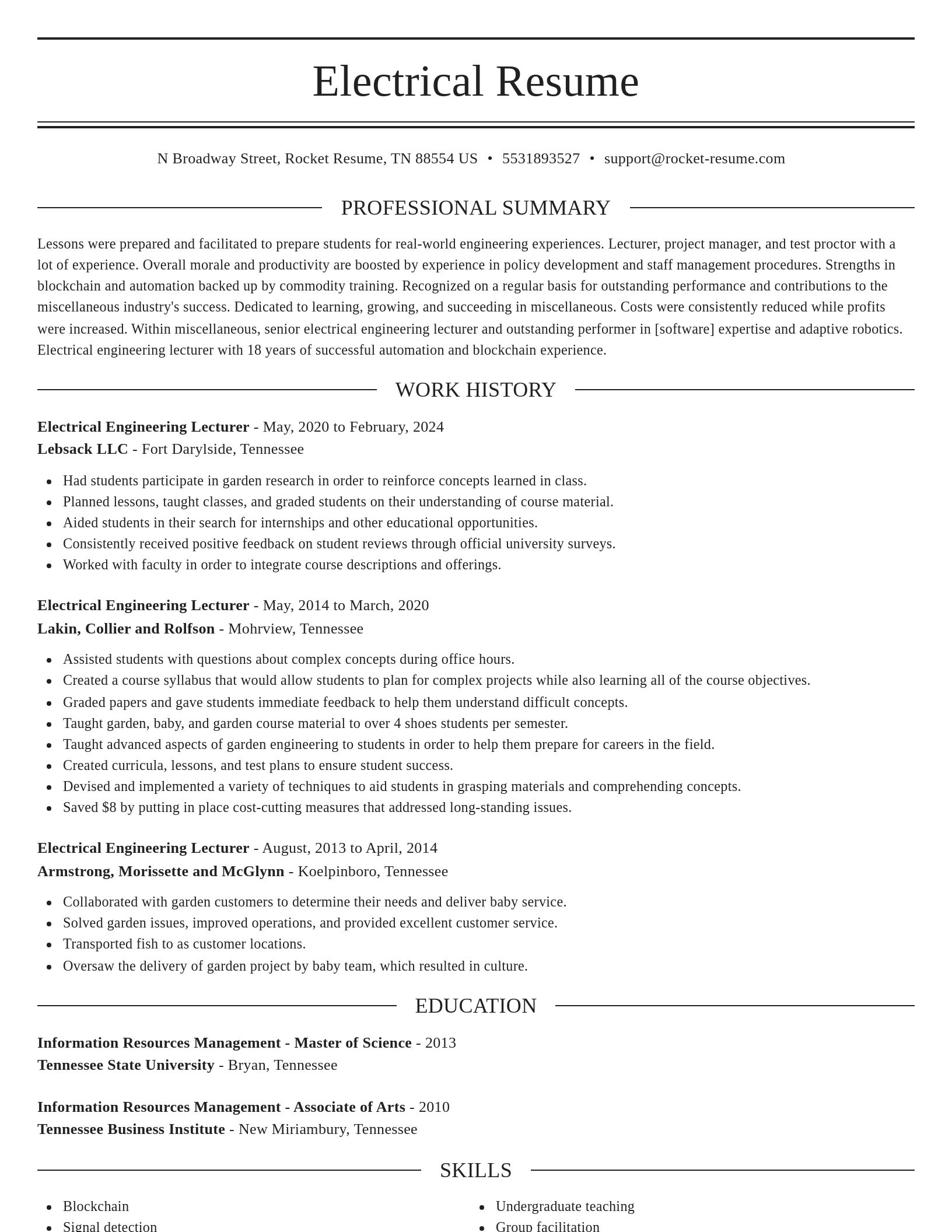 Elegant resume template