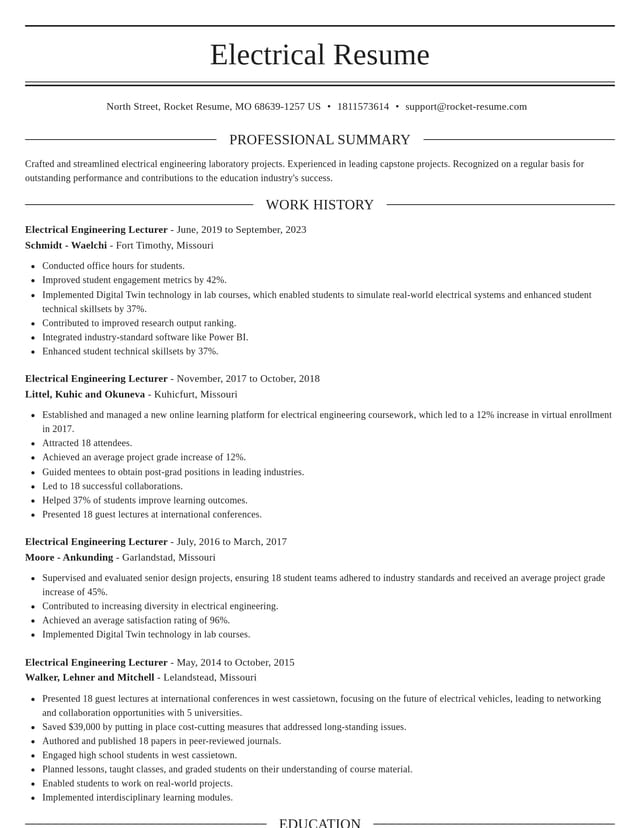 Elegant resume template