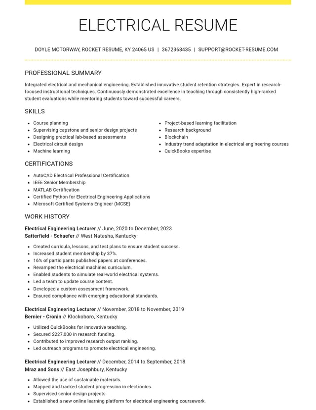 Grand resume template