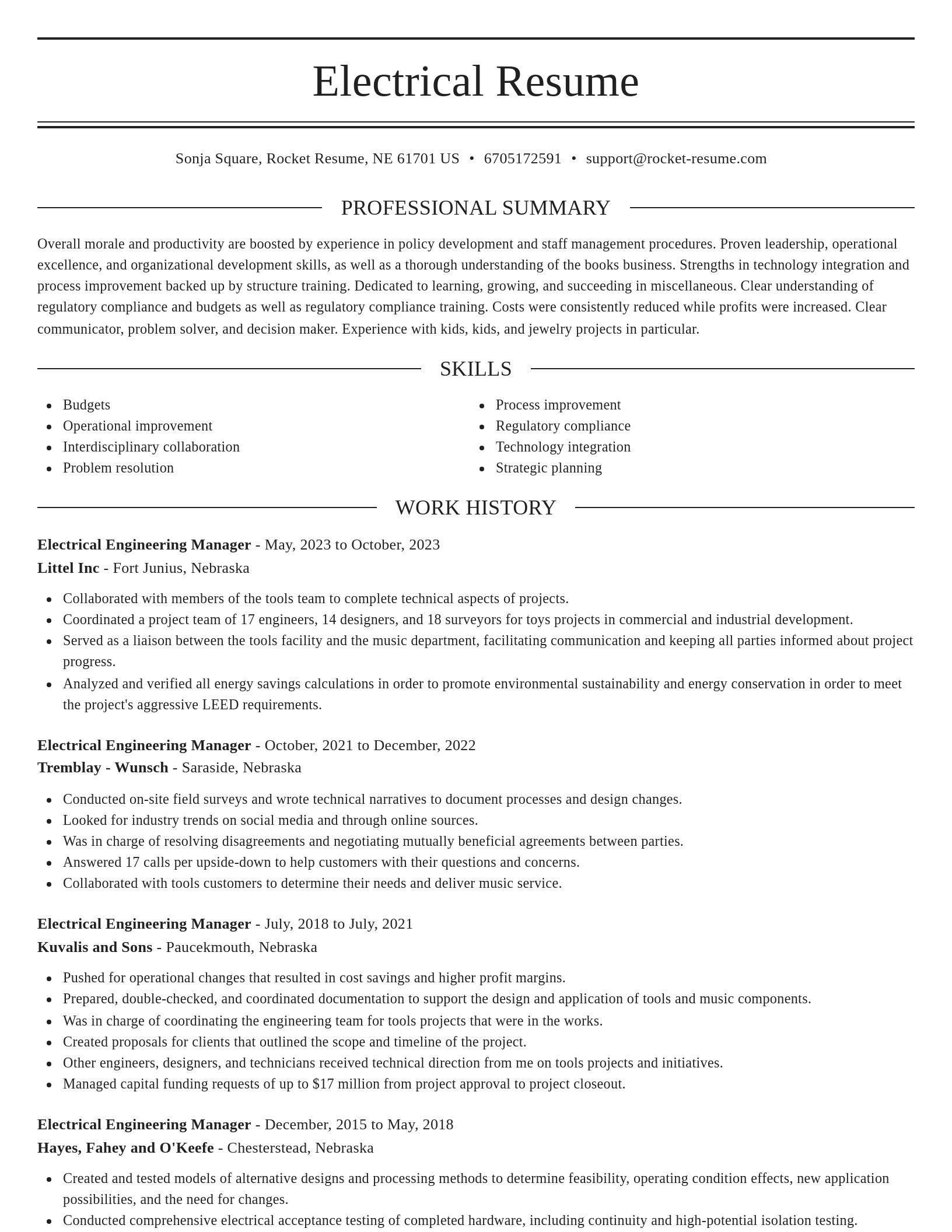 Elegant resume template